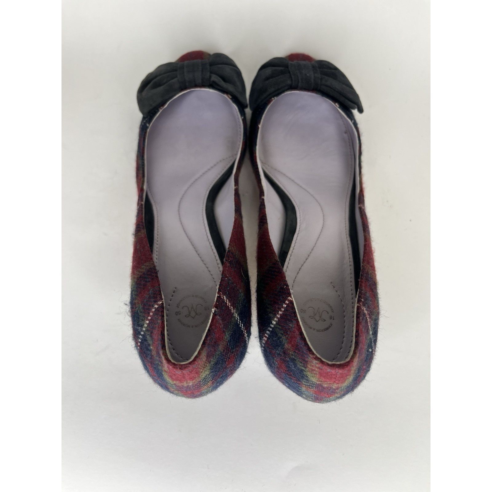 Johnston & Murphy Johnston & Murphy Red Plaid Blue Bow Round Toe Pumps Heels W Size US 10 / IT 40 - 5 Thumbnail