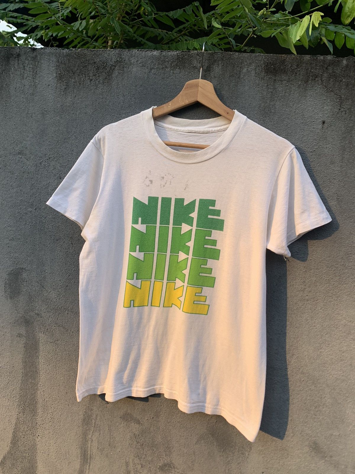 Nike Vintage 70s Nike Block Marathon shirt Size US S / EU 44-46 / 1 - 4 Thumbnail
