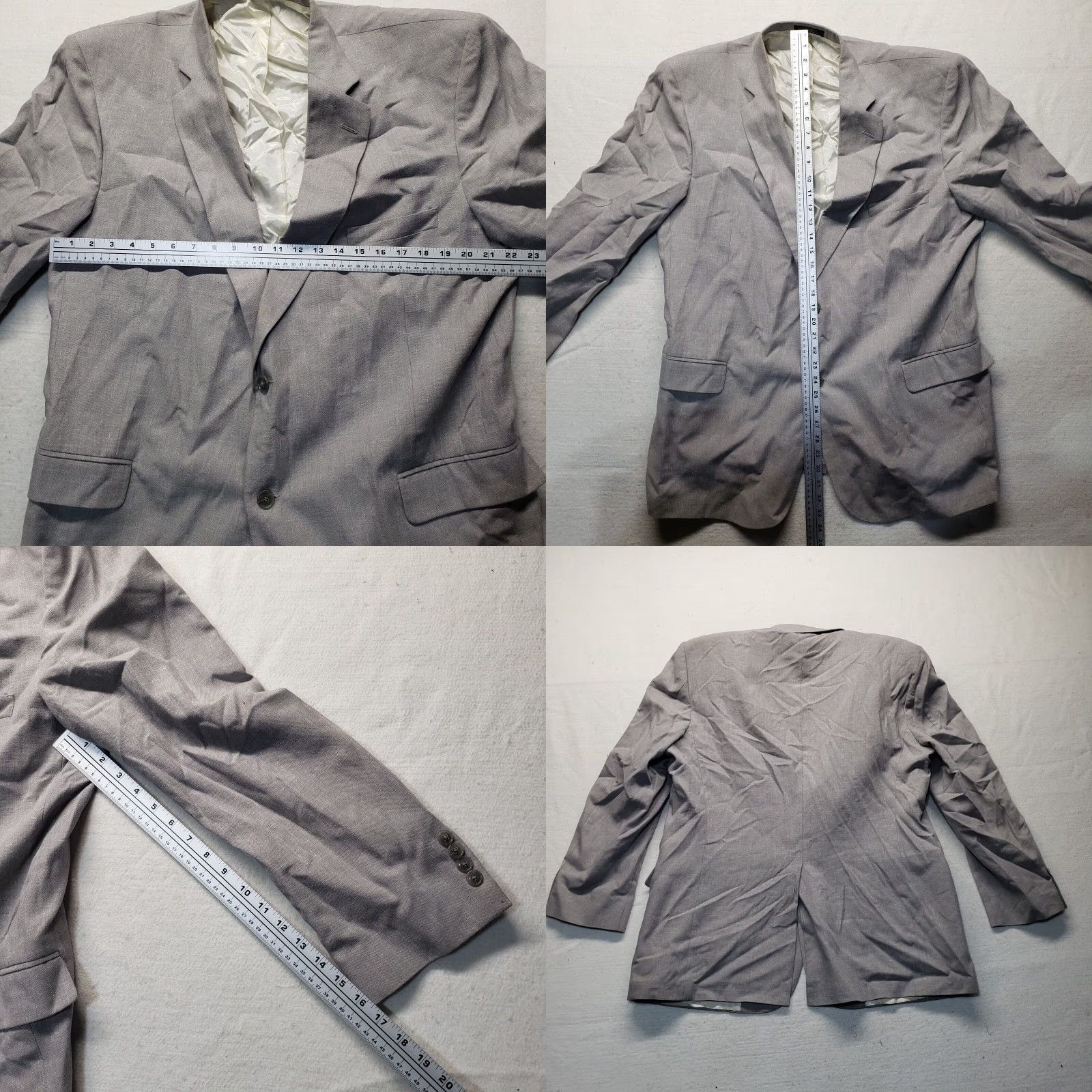 Vintage David Taylor Blazer Gray Single-Breasted 2 Button Adult Mens Medium Jacket Size 40R - 8 Thumbnail