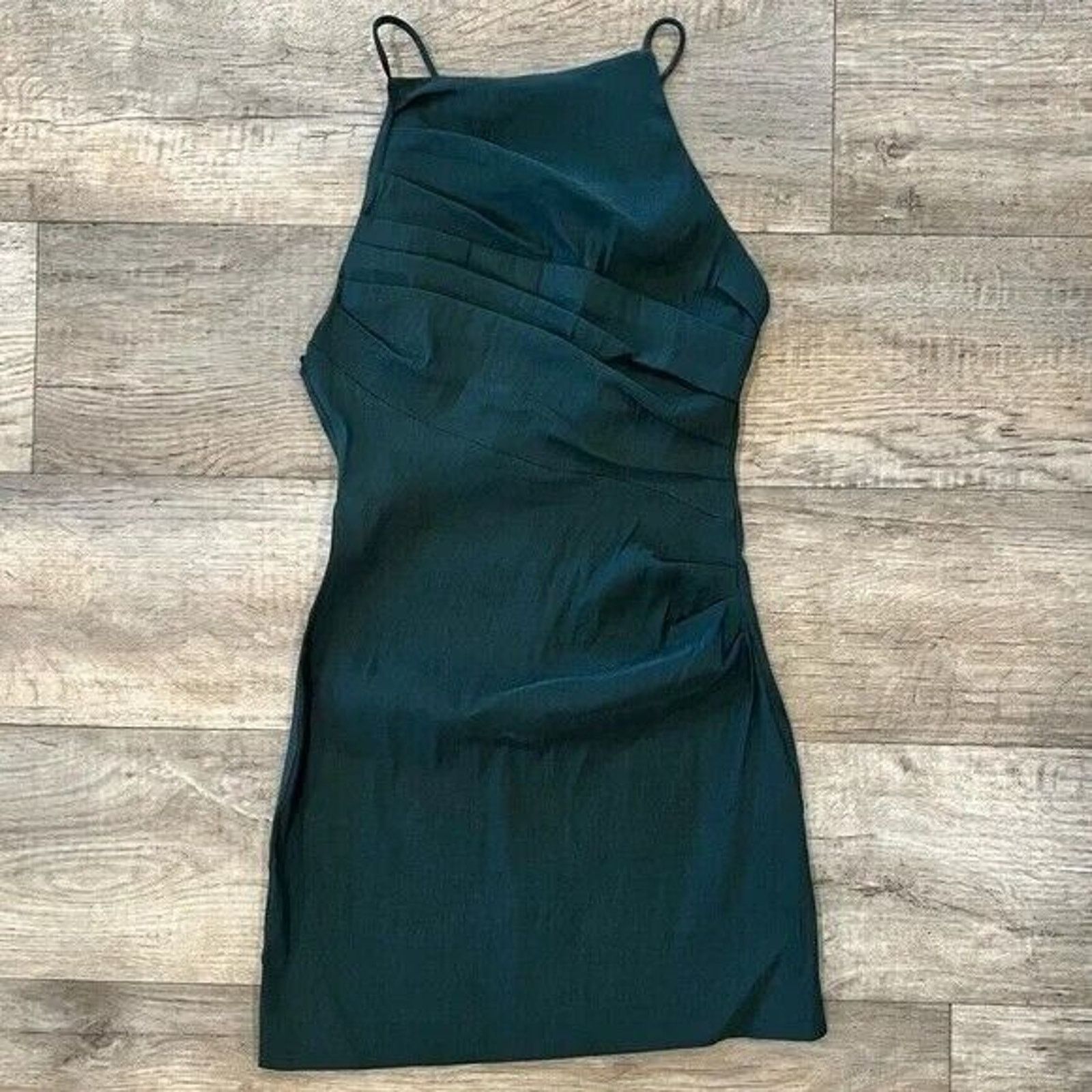 Zara Zara Green Draped Mini Dress Bodycon Strappy Dress NWT Size M / US 6-8 / IT 42-44 - 22 Thumbnail