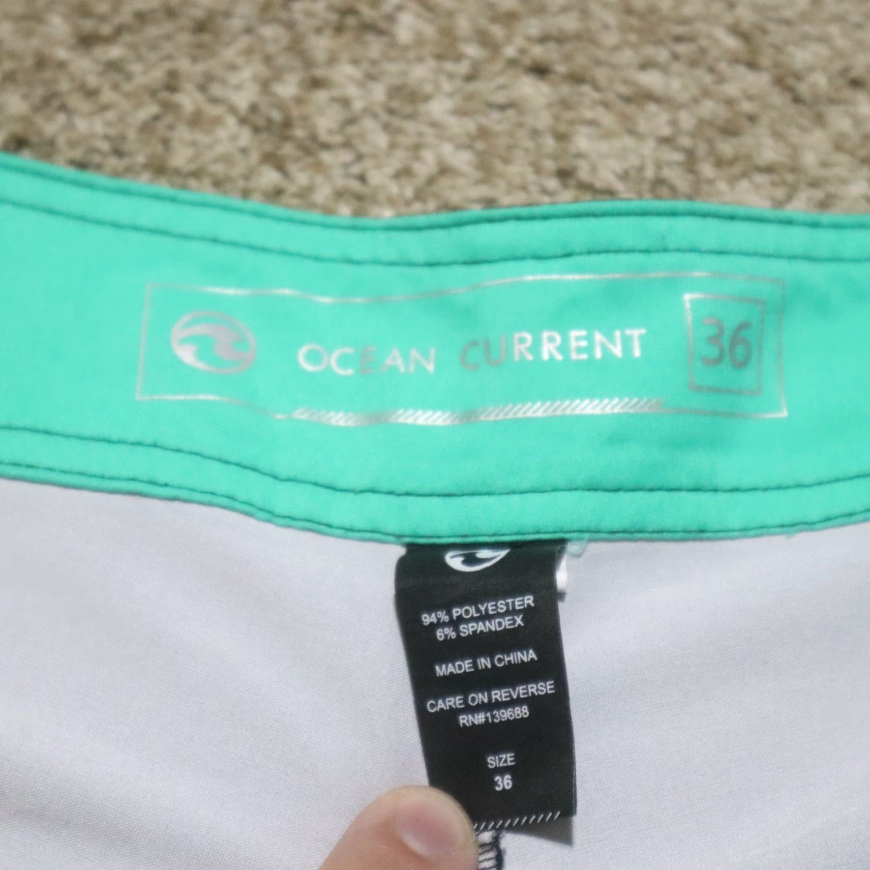 Vintage Ocean Current Shorts Mens Bermuda Flat Front Cargo Pockets Grey Size 36 Casual Ready Wear Size US 38 / EU 54 - 2 Thumbnail