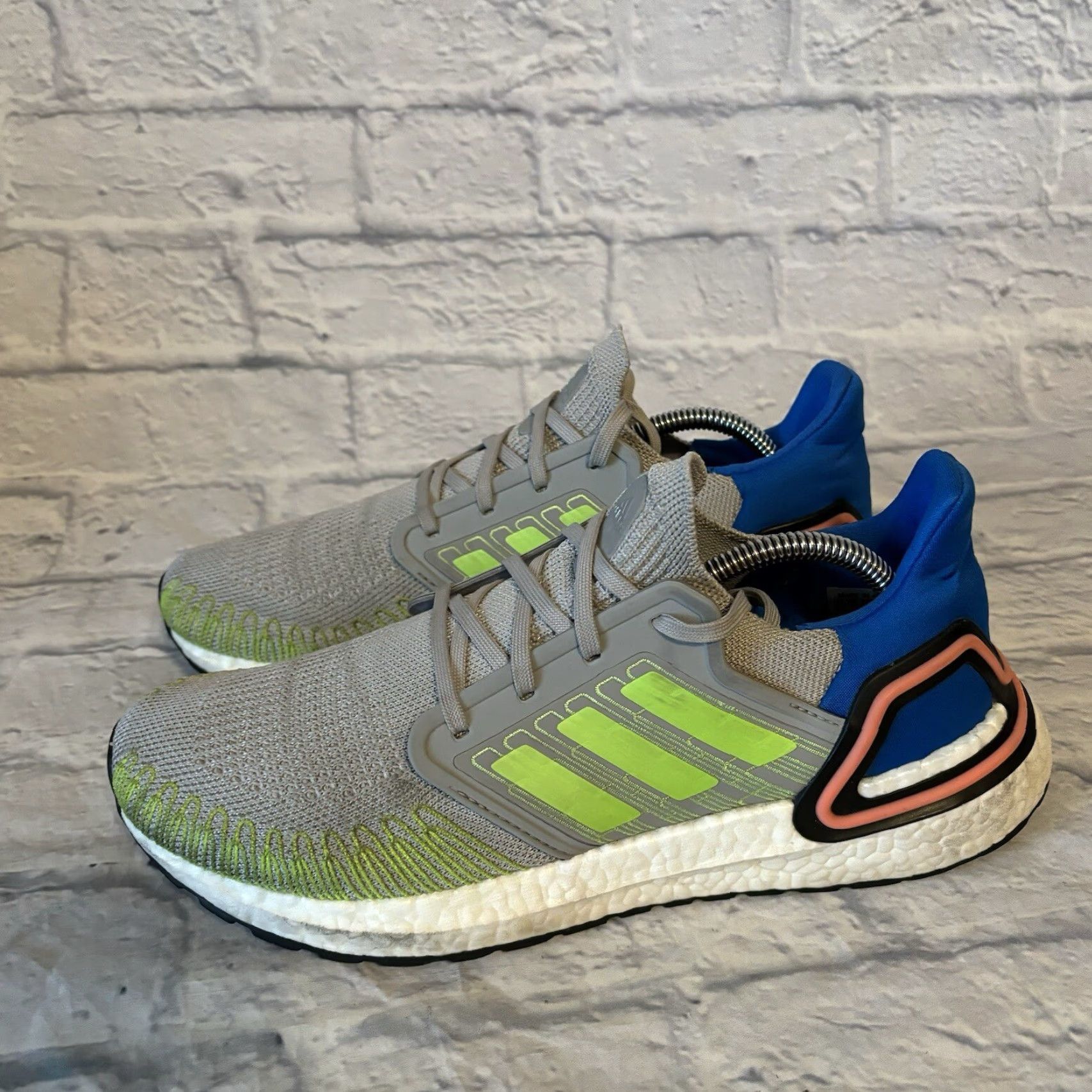 Adidas Adidas UltraBoost 20 Signal Green/Glory Blue/Grey FX0899 Sneaker Men 9.5 Medium Gray Athletic Running & Jogging 2020 Size US 9 / EU 42 - 6 Thumbnail