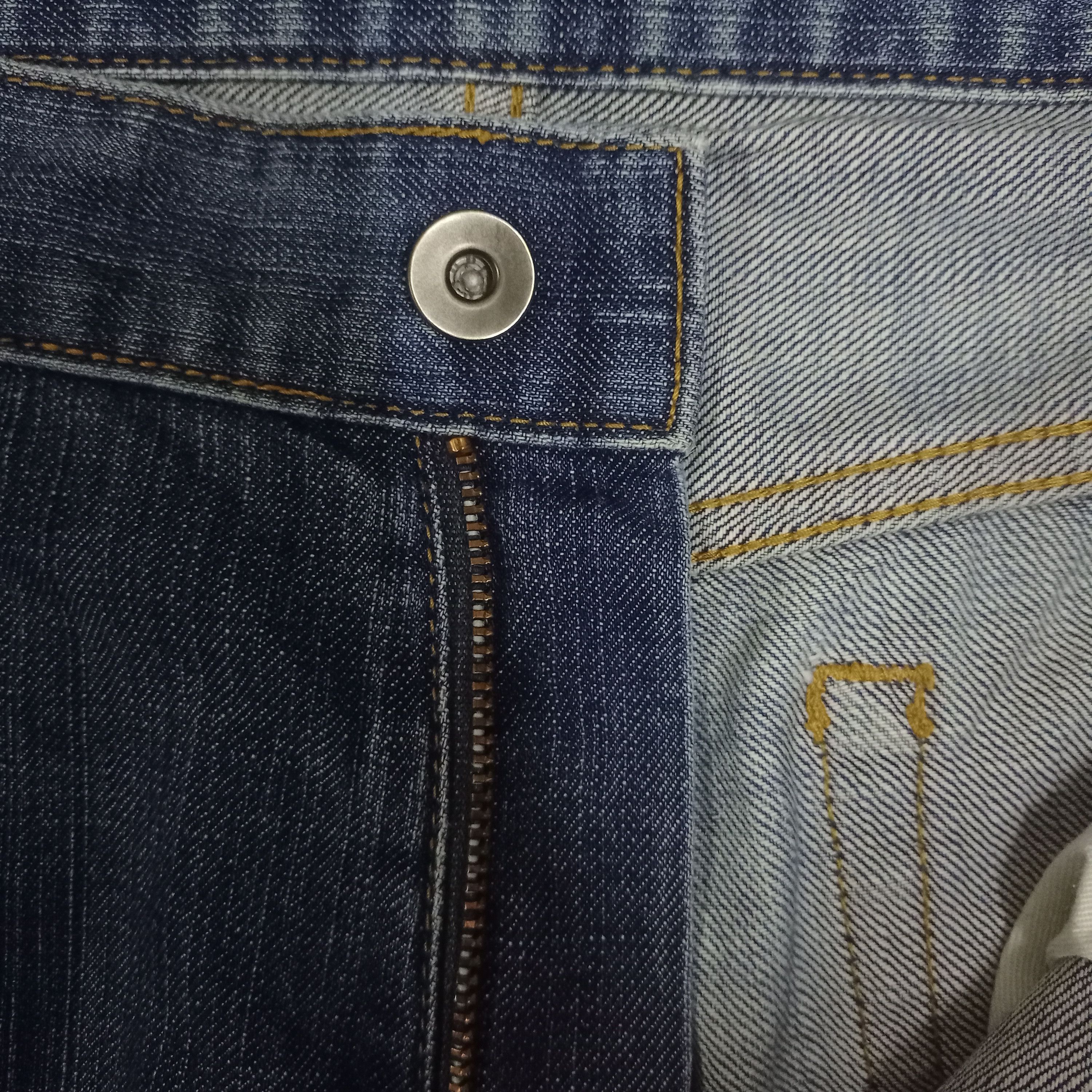 Vintage Japanese Uniqlo Blue Wash Distressed Baggy Jeans