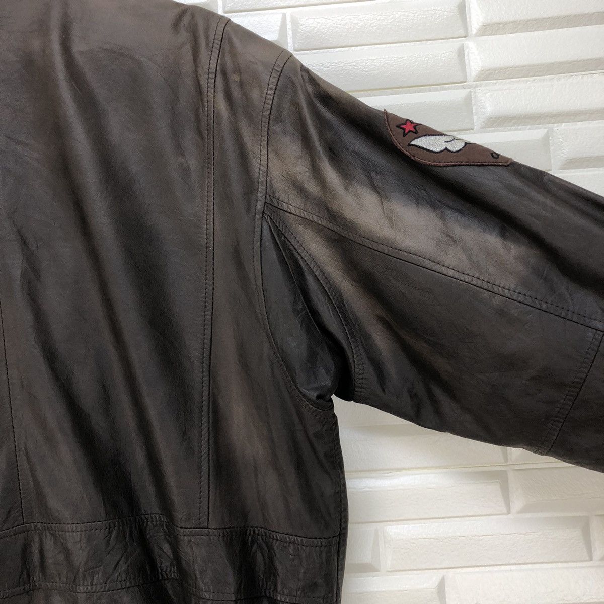Jean Charles De Castelbajac × Leather Castelbajac Faded Jacket Size US L / EU 52-54 / 3 - 13 Thumbnail