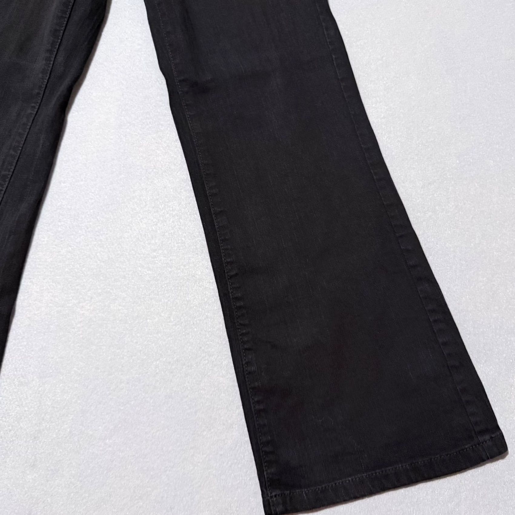 DKNY DKNY Soho Flared Jeans Women's Black Denim Slim Fit Pockets Classic Zip Fly 8L Size 30" / US 8 / IT 44 - 6 Thumbnail