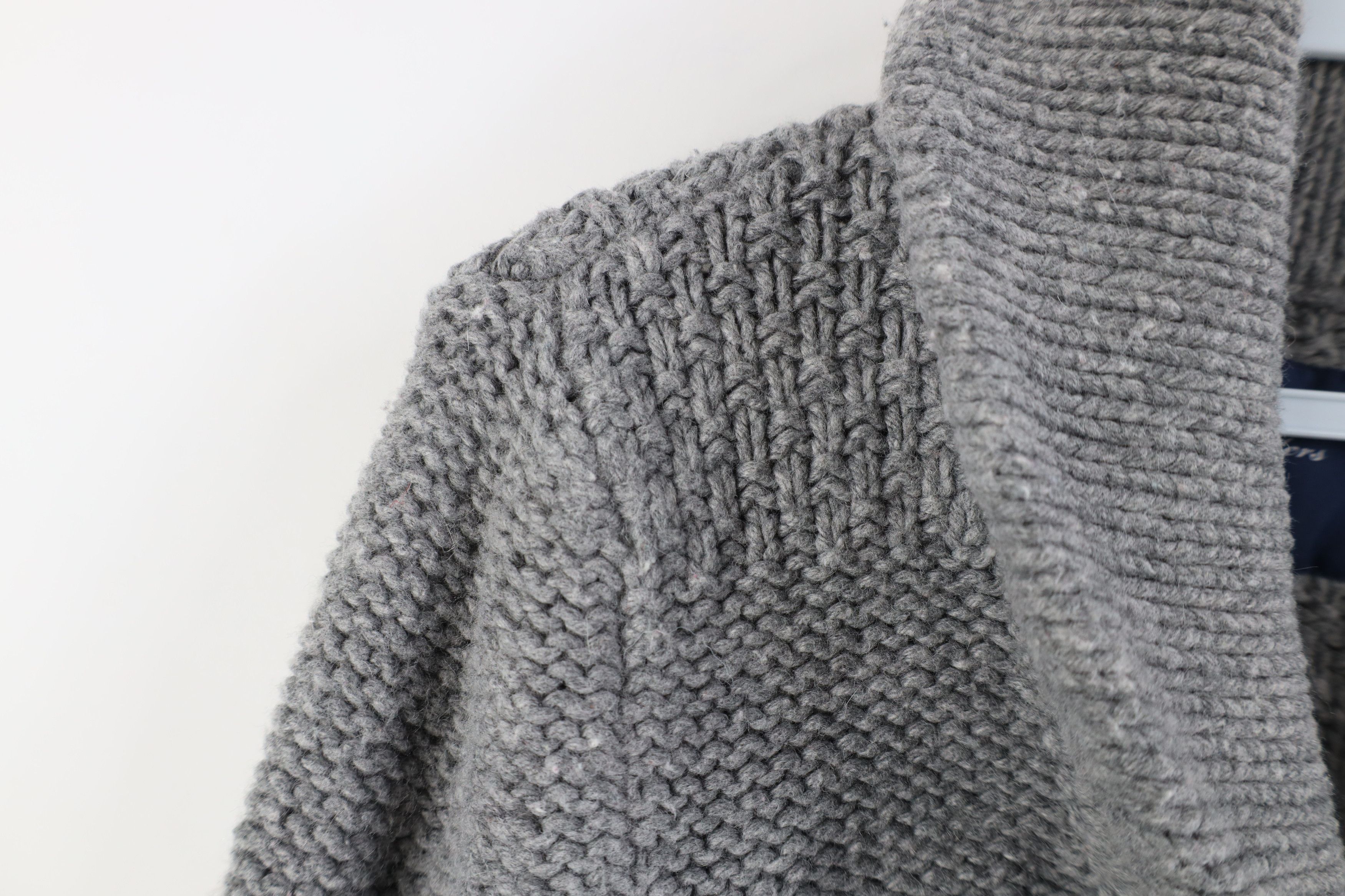 American Eagle Outfitters Vintage Y2K American Eagle Wool Chunky Knit Cardigan Sweater Size M / US 6-8 / IT 42-44 - 7 Thumbnail