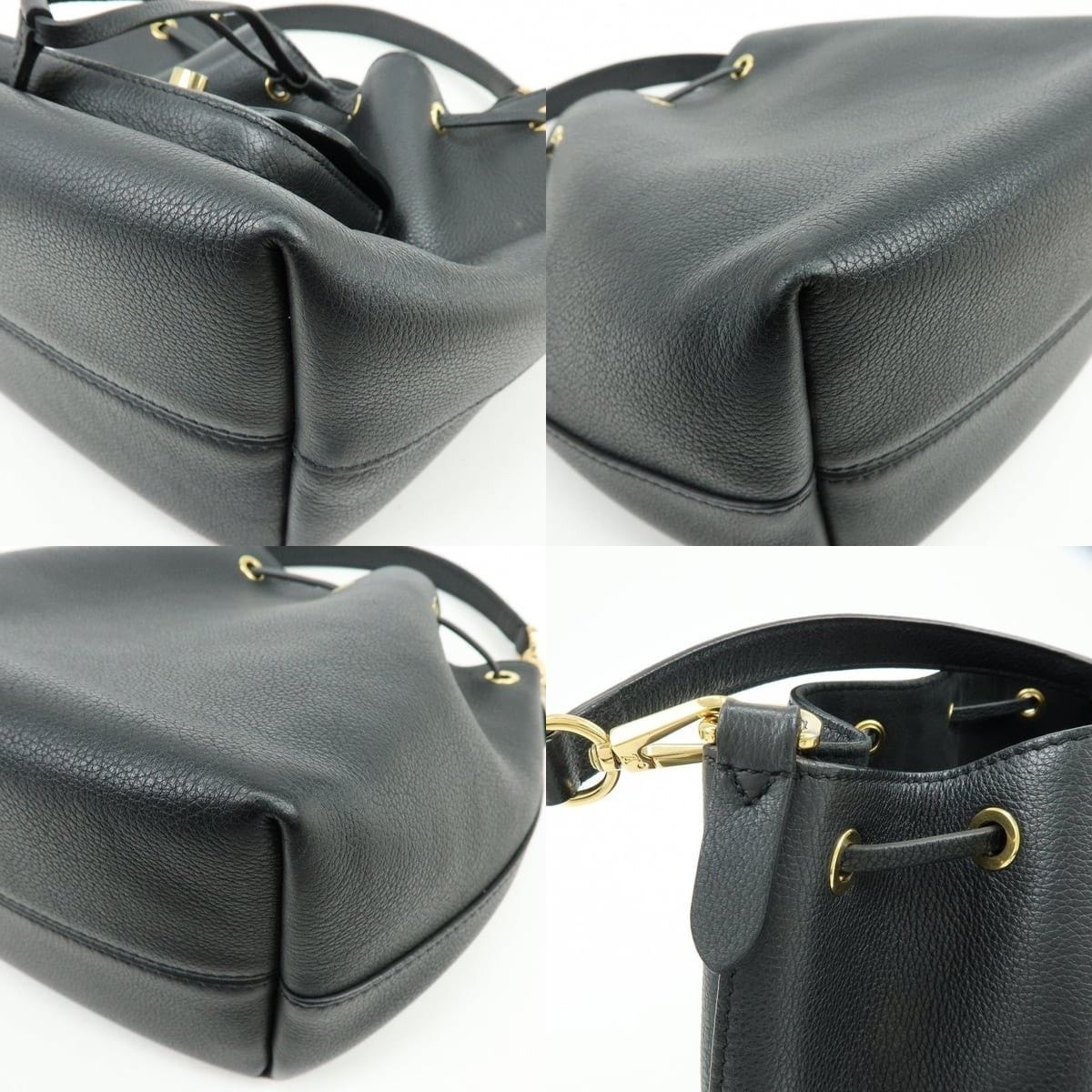 Louis Vuitton Louis Vuitton Lockme Bucket NV Calfskin Bucket Bag Black Size ONE SIZE - 5 Thumbnail