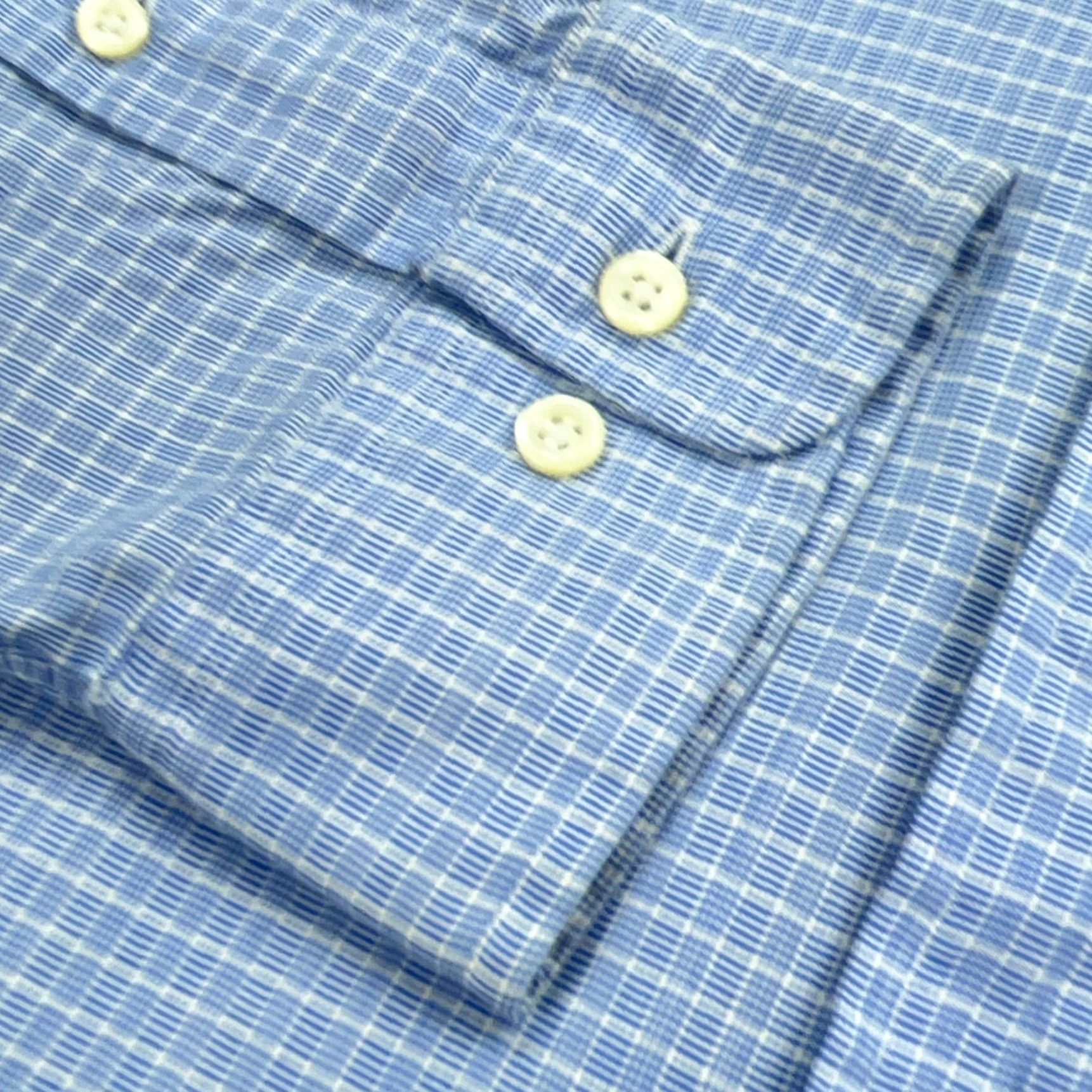Ralph Lauren Ralph Lauren Shirt Men 16.5 34 Blue Plaid Button Up Dress Yarmouth Pony Adult Size 46R - 6 Thumbnail