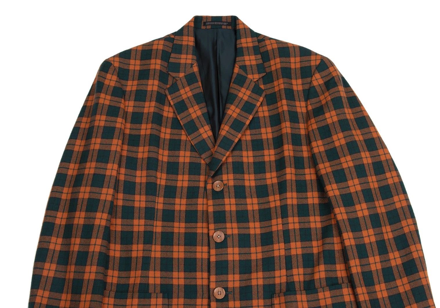 Yohji Yamamoto Yohji Yamamoto Wood Button Check Jacket Size US M / EU 48-50 / 2 - 2 Thumbnail