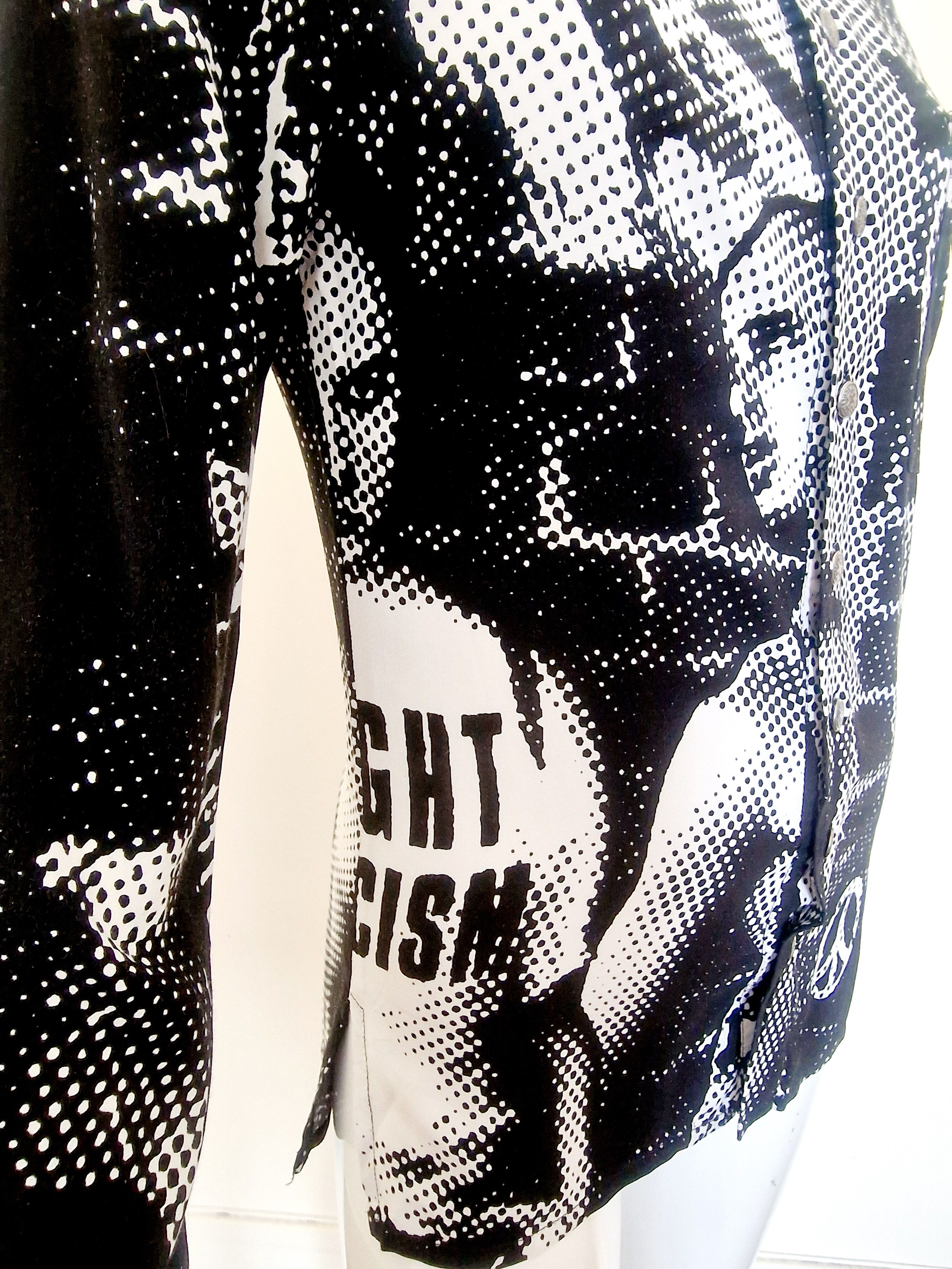 Jean Paul Gaultier Jean Paul Gaultier Fight Against Racism A/W 1997 Top Shirt Size S / US 4 / IT 40 - 11 Thumbnail