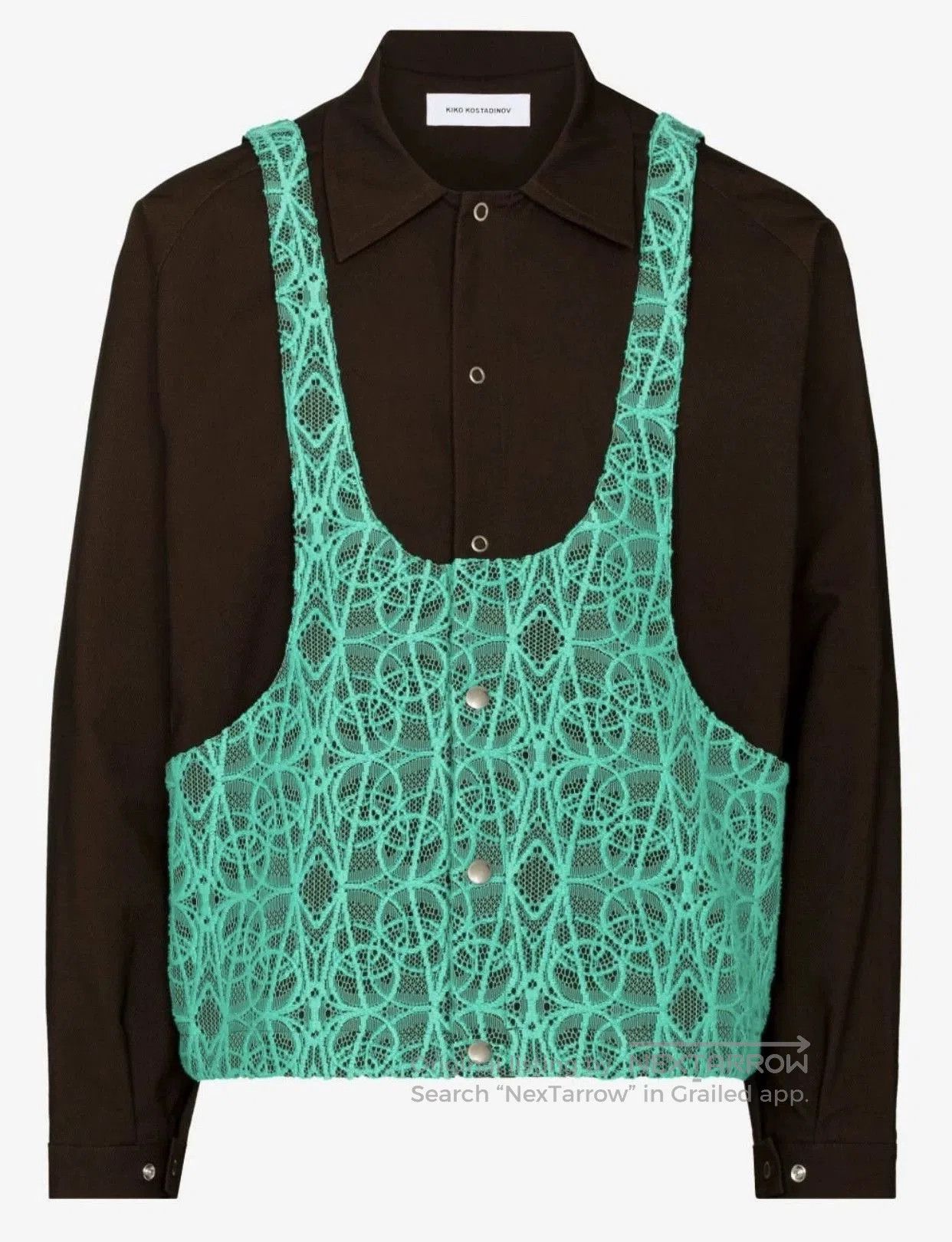 Kiko Kostadinov Long Sleeve Shirt with Lace Overlay Multi S. Size US S / EU 44-46 / 1 - 1 Thumbnail