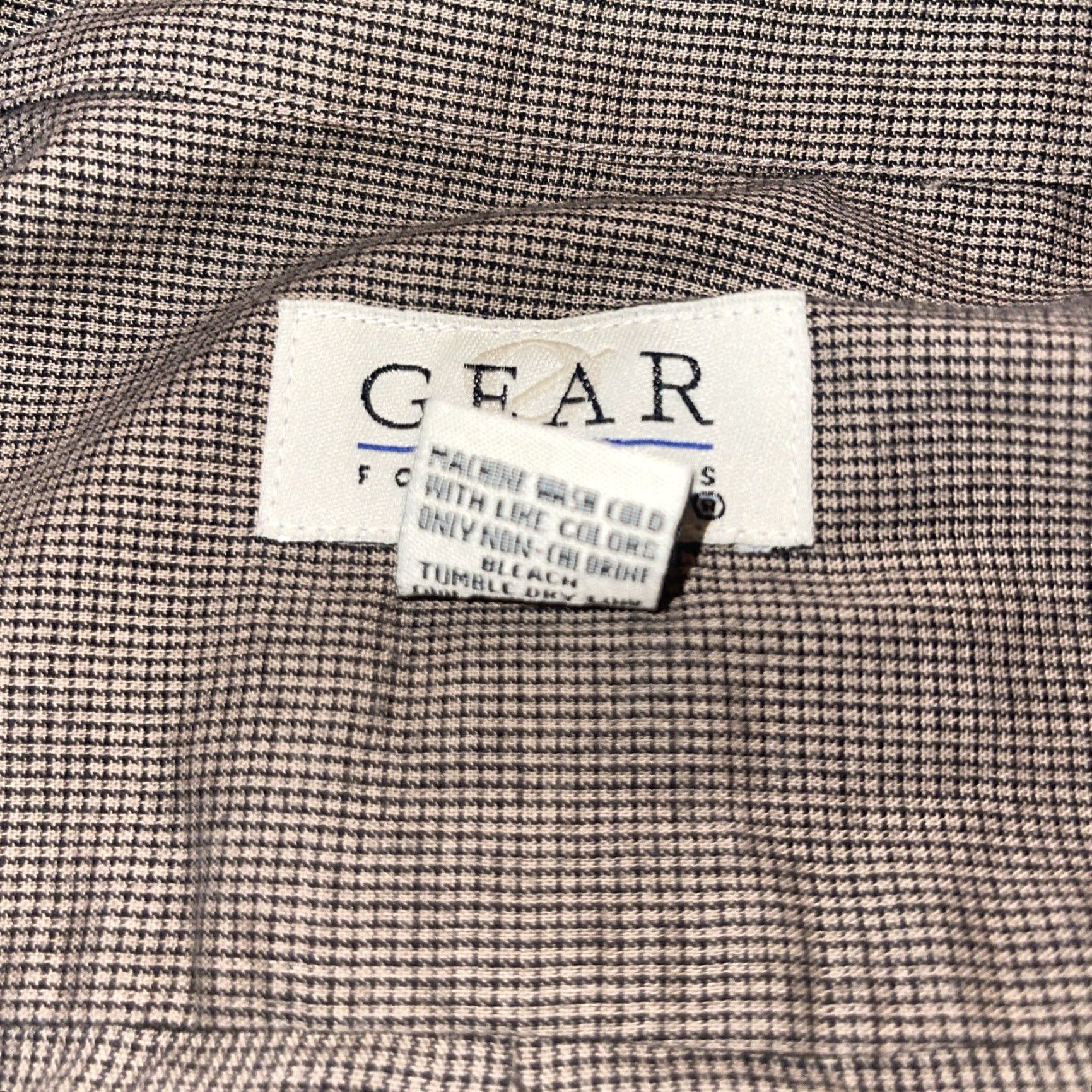 Vintage Gear For Sports Men's Shirt XXL Long Sleeve Button-Up Tan Brown Check Shirt Size US XXL / EU 58 / 5 - 6 Thumbnail