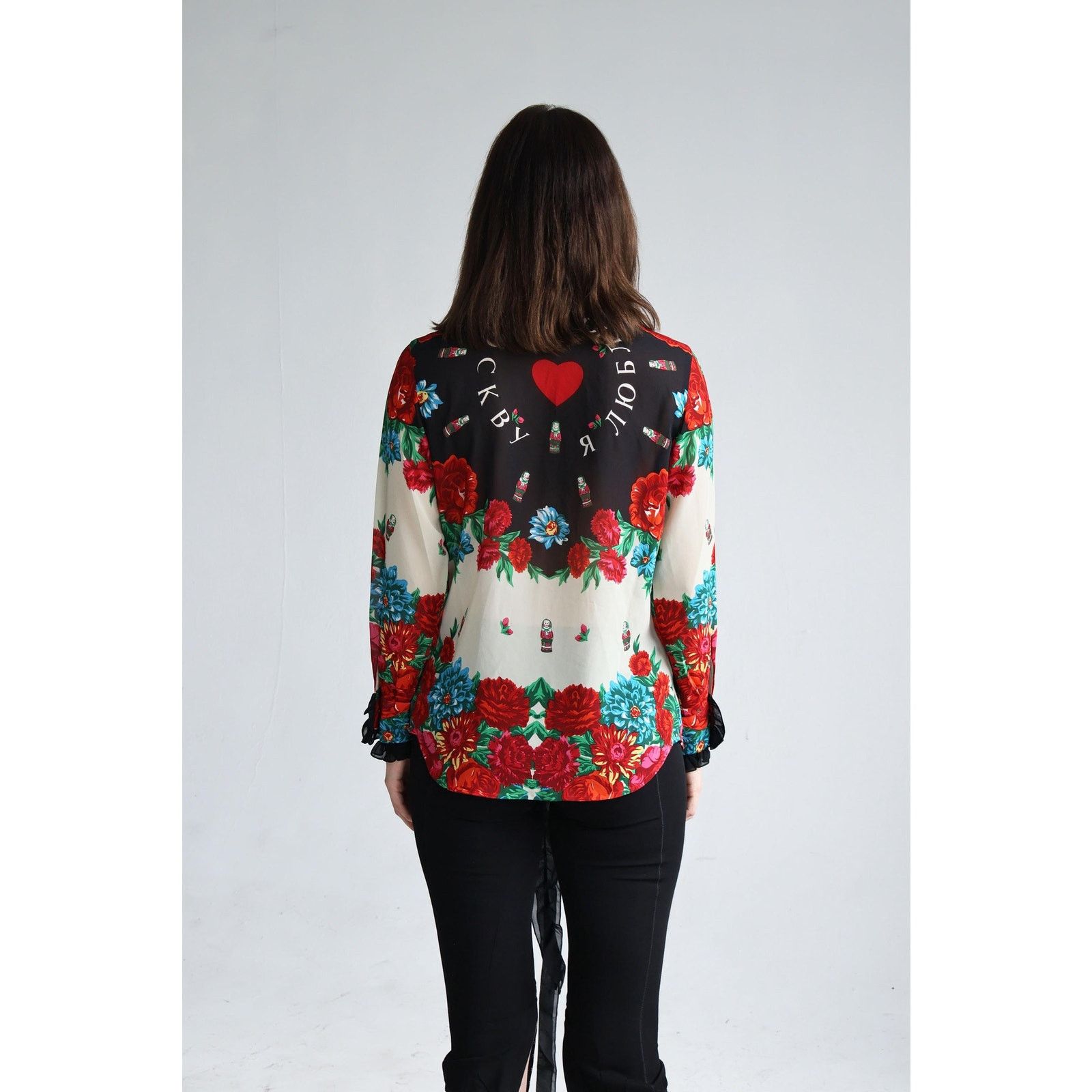Moschino RARE MOSCHINO Y2K Floral + Russian Nesting Doll Top Size ONE SIZE - 6 Thumbnail