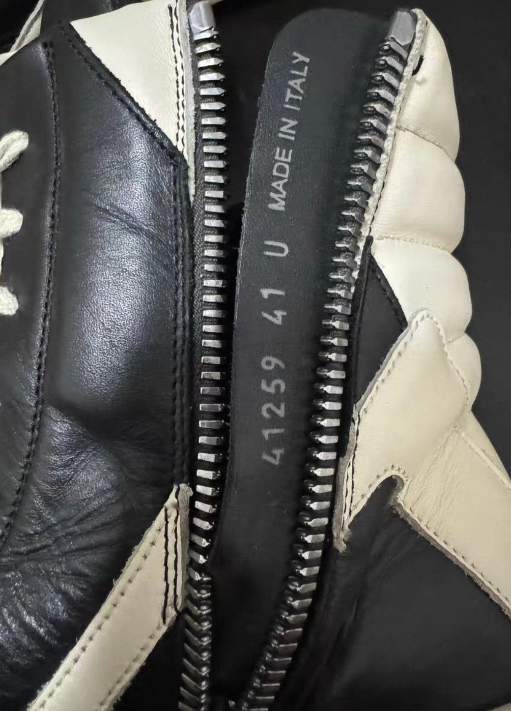 Rick Owens rick owens black leather sneakers size 41.5. Size US 8 / EU 41 - 9 Thumbnail