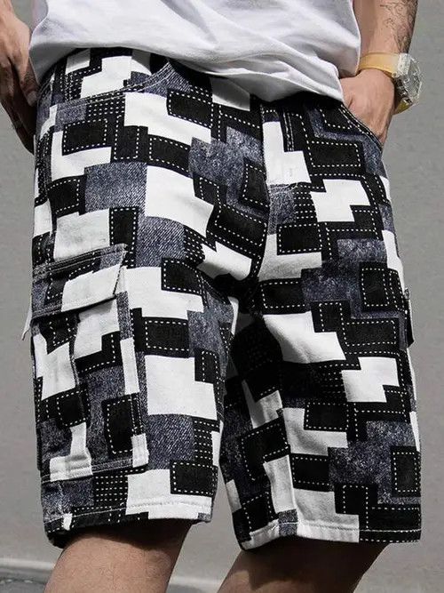 Japanese Brand × Vintage VINTAGE RETRO 90s drip street shorts PATCHWORK Size US 30 / EU 46 - 1 Thumbnail