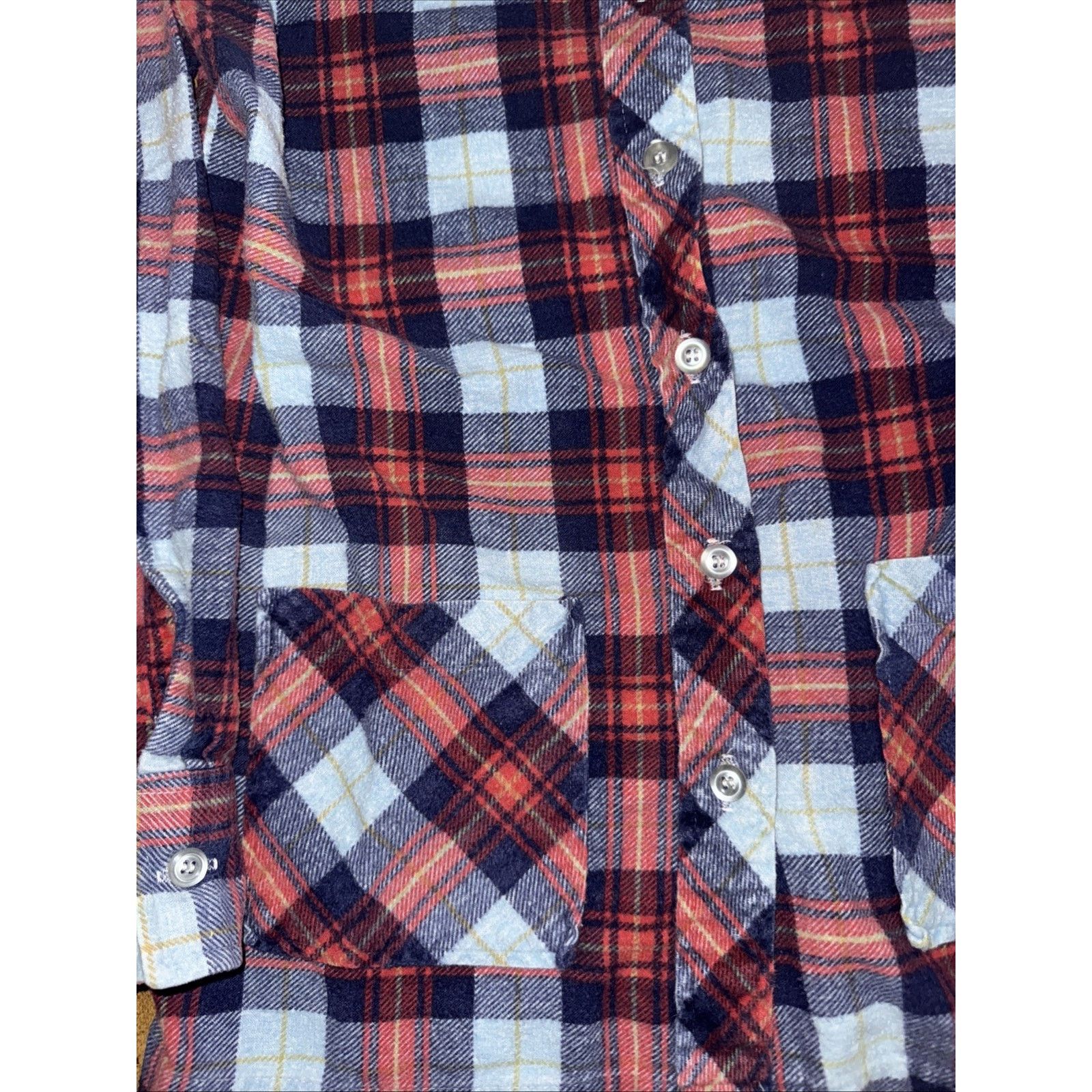 Sears × Vintage Vintage Sears Plaid Flannel Shirt Women’s Size 14 Red USA Size XL / US 12-14 / IT 48-50 - 2 Thumbnail