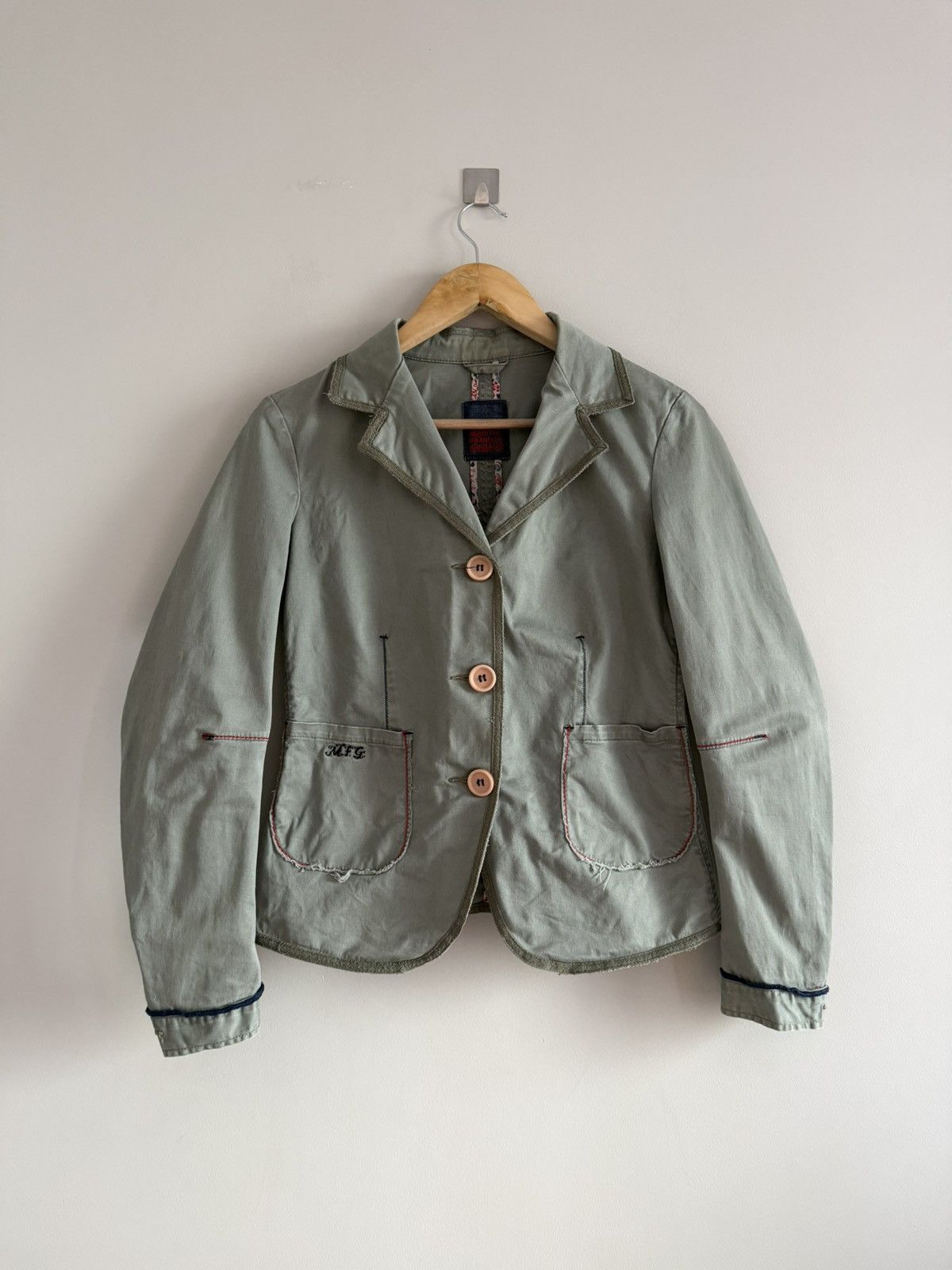 Marithe + Francois Girbaud Marithé François Girbaud Olive Cropped Jacket Size M / US 6-8 / IT 42-44 - 1 Thumbnail