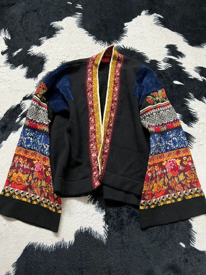 Kenzo KENZO Shoutu bathrobe-style ethnic wool cardigan coat Size M / US 6-8 / IT 42-44 - 9 Thumbnail