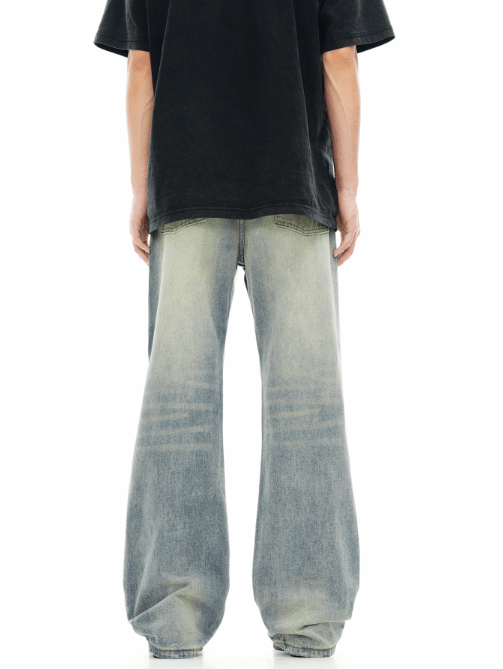 Japanese Brand × Jean American men's washed straight ripped jeans y2k Size US 32 / EU 48 - 4 Thumbnail