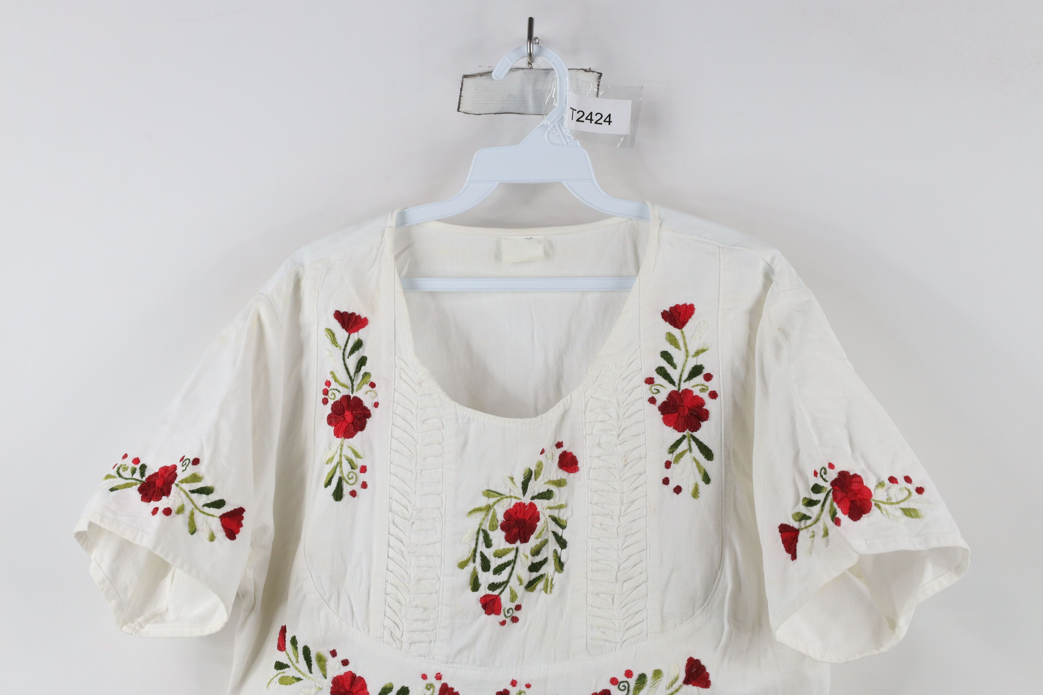 Vintage Vintage 70s Streetwear Embroidered Flower Boho Chic Shirt Size L / US 10 / IT 46 - 2 Thumbnail