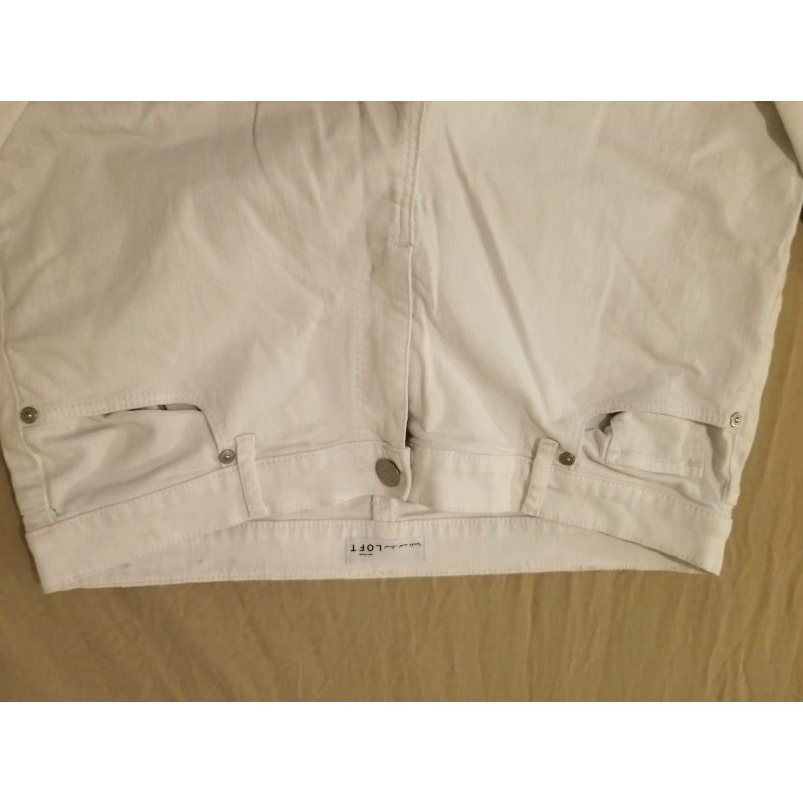 Ann Taylor Womens Ann Taylor Jeans 14 32 White Denim Pants 33x27 Skinny Denim Pants White Womens 14 Regular Jeans Color White Brand Ann Taylor Denim Pants Mens? Size 36" / US 14 / IT 50 - 4 Thumbnail