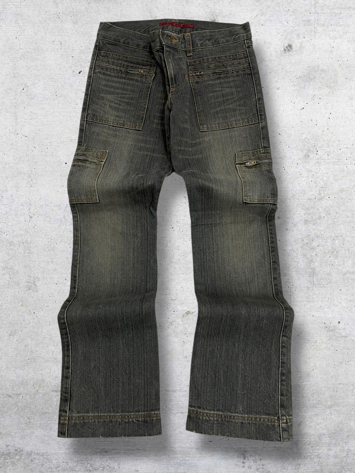 Tornado Mart VINTAGE EDGE ON ALL JAPAN DESIGNER 90S FLARED MUDWASH DENIM Size US 29 - 1 Thumbnail