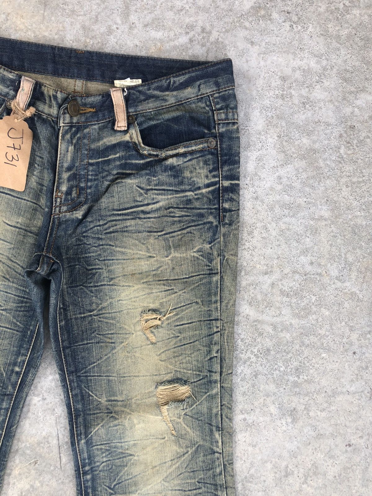 Japanese Brand Japanese Algate Flared Jeans Mud Wash Distressed Jeans Size US 32 / EU 48 - 5 Thumbnail