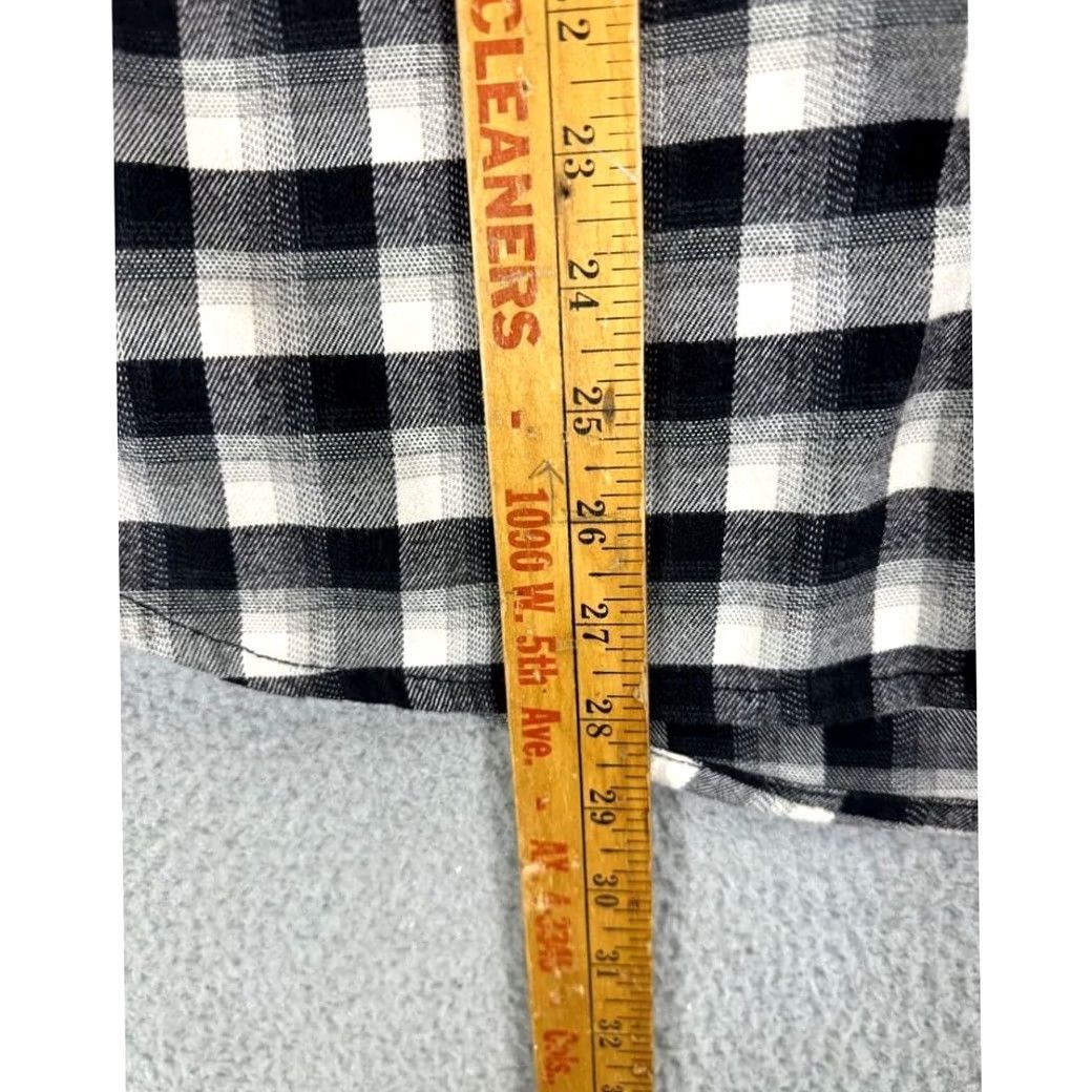 Carhartt VINTAGE Carhartt Shirt Womens Large Black Cream Plaid Flannel Button Up Pocket Stretch Size L / US 10 / IT 46 - 7 Thumbnail