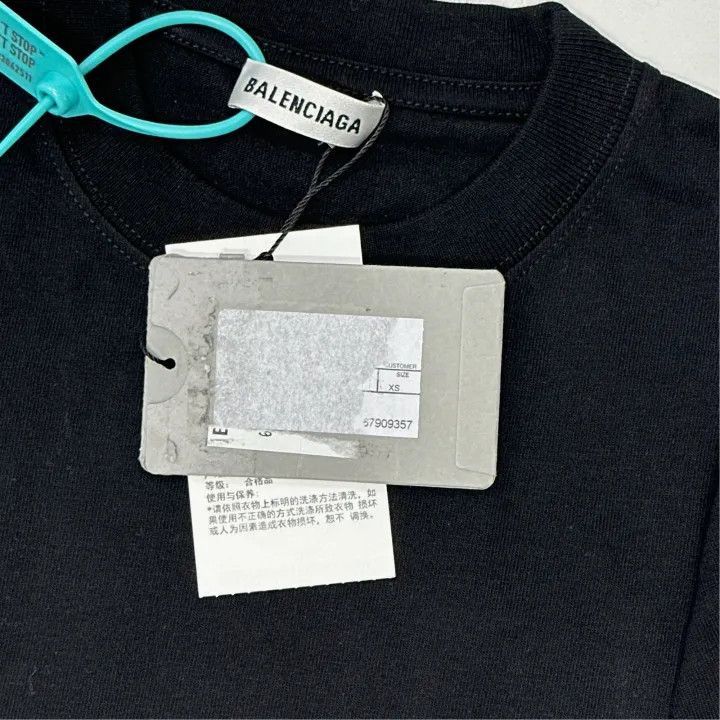 Balenciaga Balenciaga Logo Print Short Sleeve T-Shirt 0079-2507 Size XS / US 0-2 / IT 36-38 - 3 Thumbnail