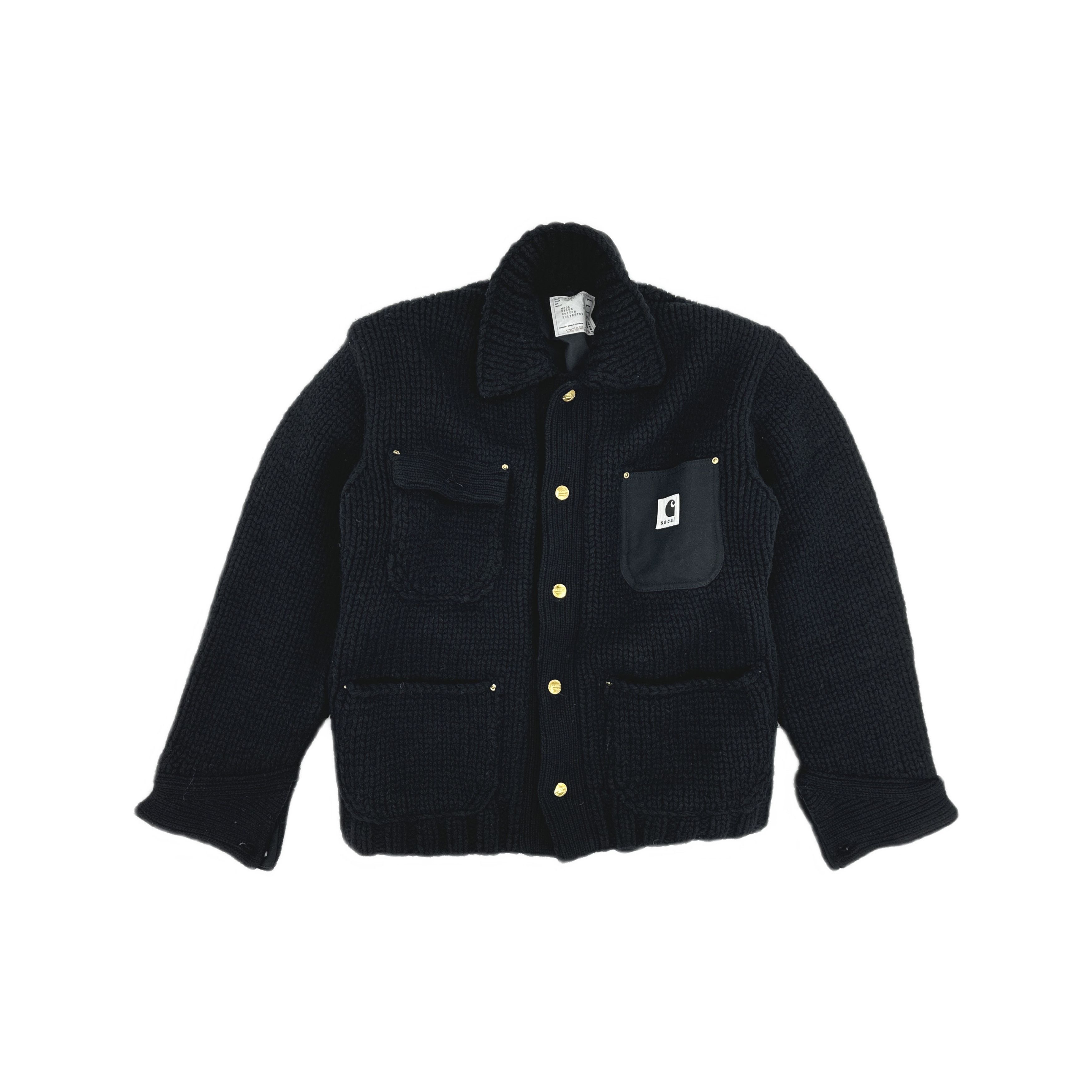 Carhartt Wip × Sacai Sacai x Carhartt WIP Wool Blend Knit Jacket Size L Size US L / EU 52-54 / 3 - 1 Thumbnail