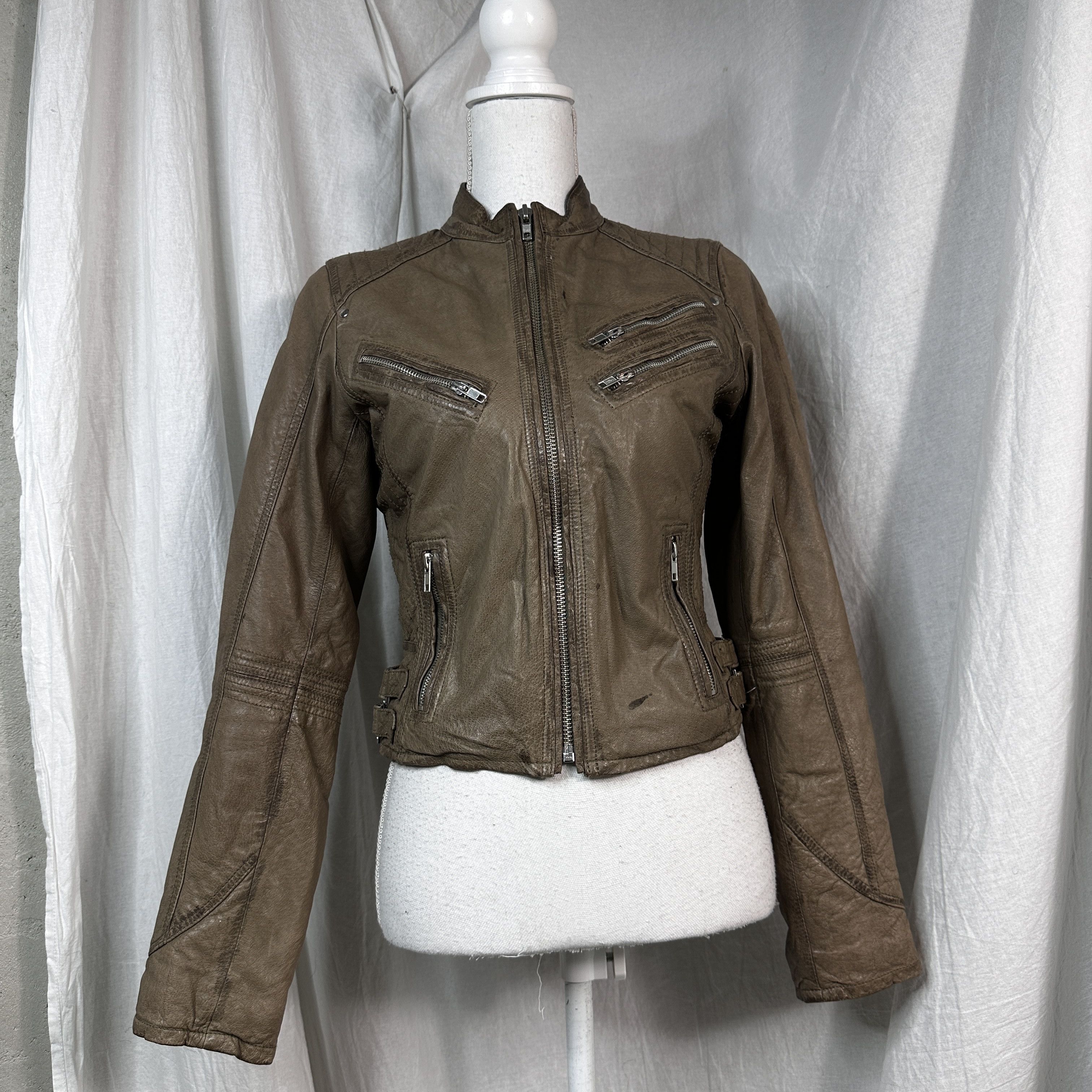 Vintage Women's Leather Jacket Vintage Size S / US 4 / IT 40 - 6 Thumbnail