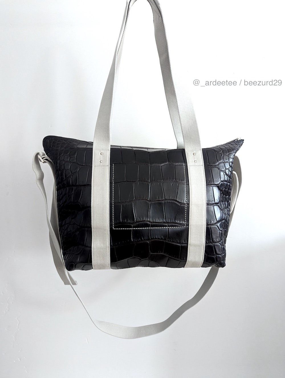 Rick Owens 💥$50K CROCODILE JUMBO SCALE TROLLEY TOTE BAG Size ONE SIZE - 8 Thumbnail