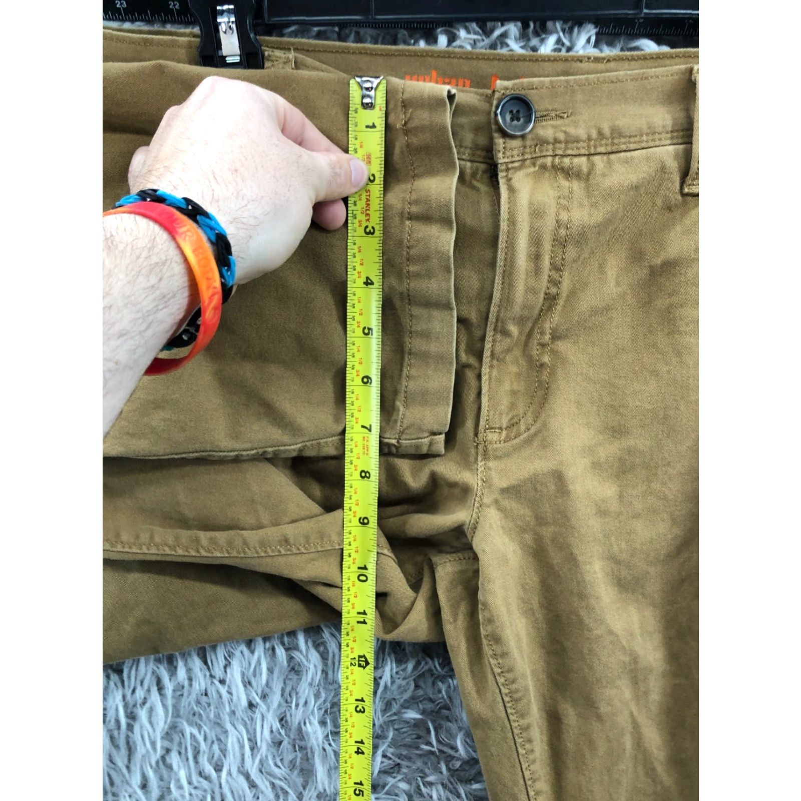 Denizen Denizen Urban Pipeline Chino Pants Slim Straight 34x32 Beige Cargo Pocket Logo Men Regular 34 Inseam Pants Size US 34 / EU 50 - 4 Thumbnail