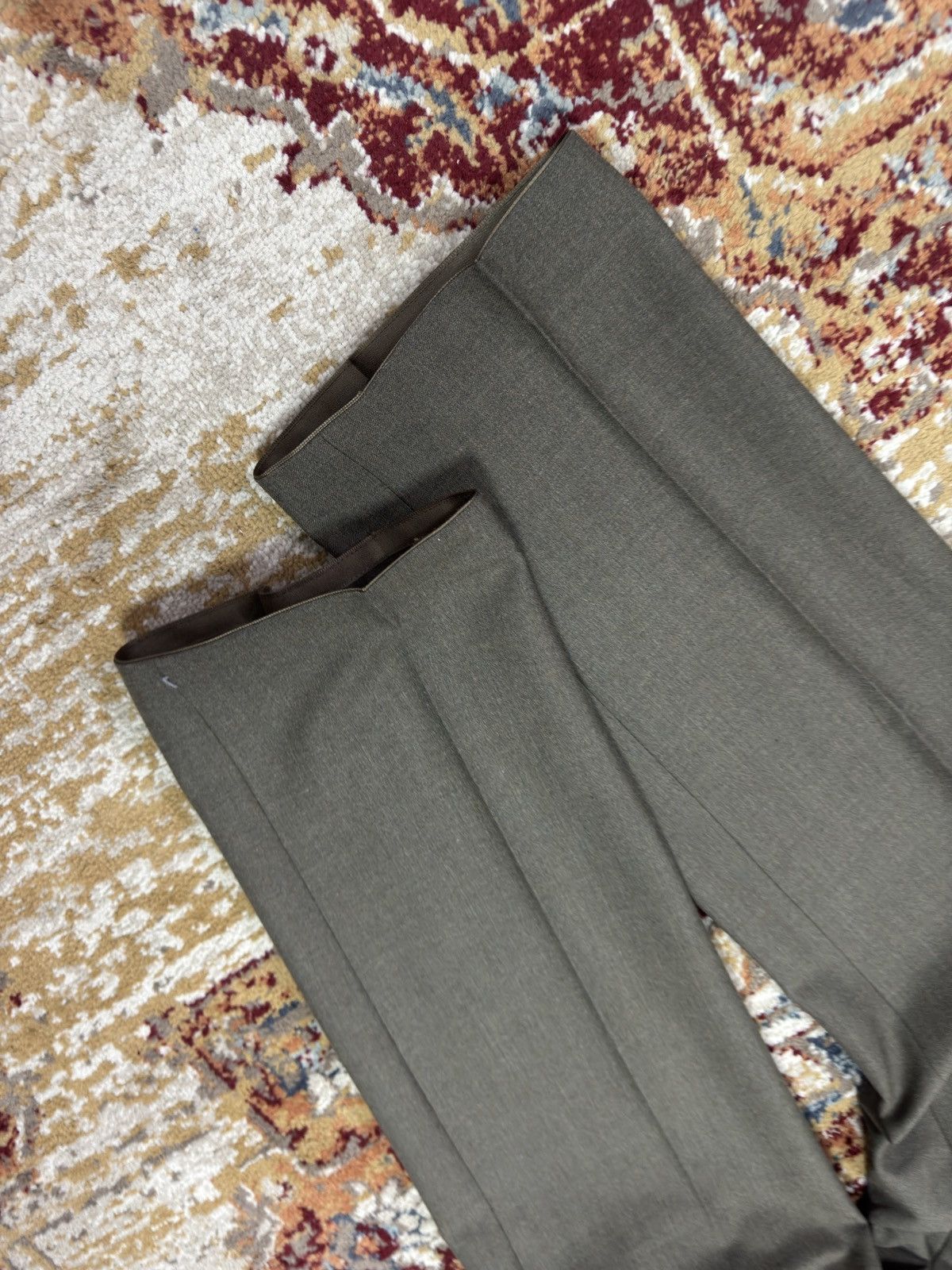 Vintage Vintage Suit Pants Wool Blend Striped Wide Leg Baggy Formal Size US 34 / EU 50 - 2 Thumbnail