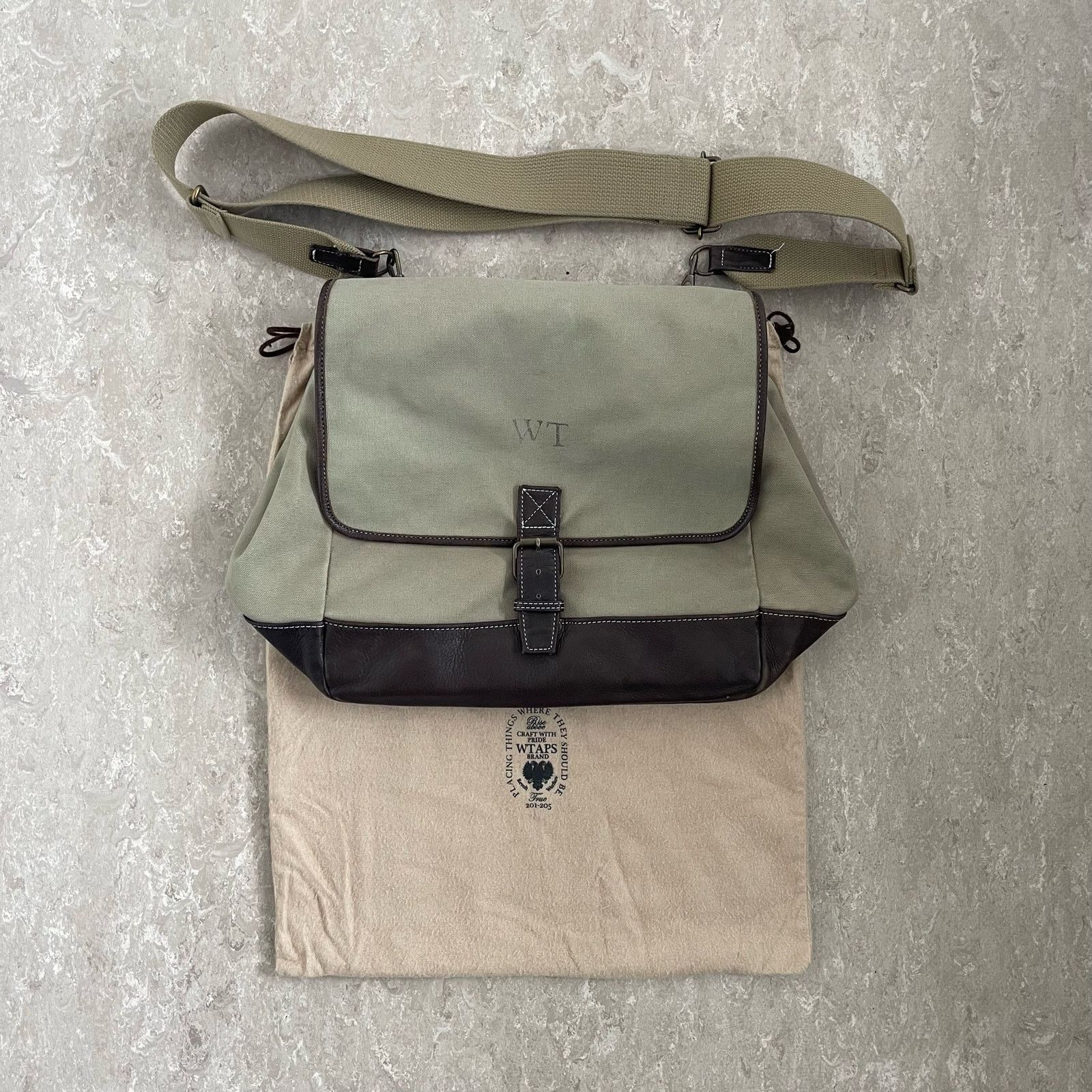 Wtaps Wtaps Leather Canvas Messenger Bag Size ONE SIZE - 1 Thumbnail