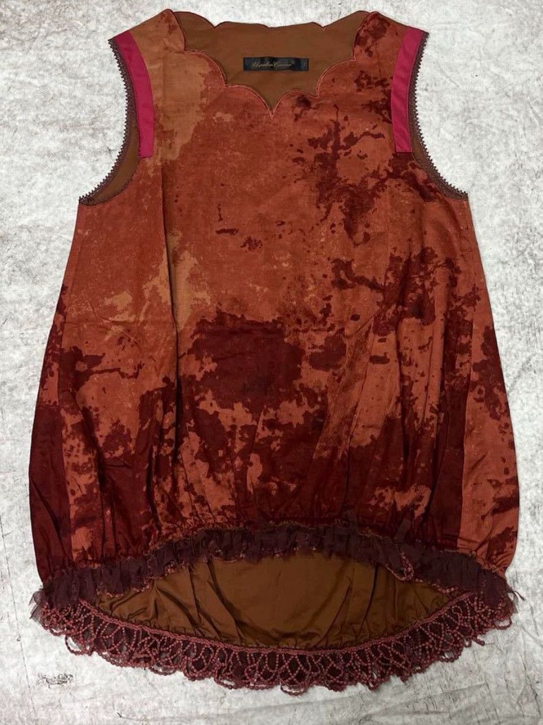Undercover UNDERCOVER size 2 Red smudged lantern vest 2505-Nextarrow Size M / US 6-8 / IT 42-44 - 2 Thumbnail