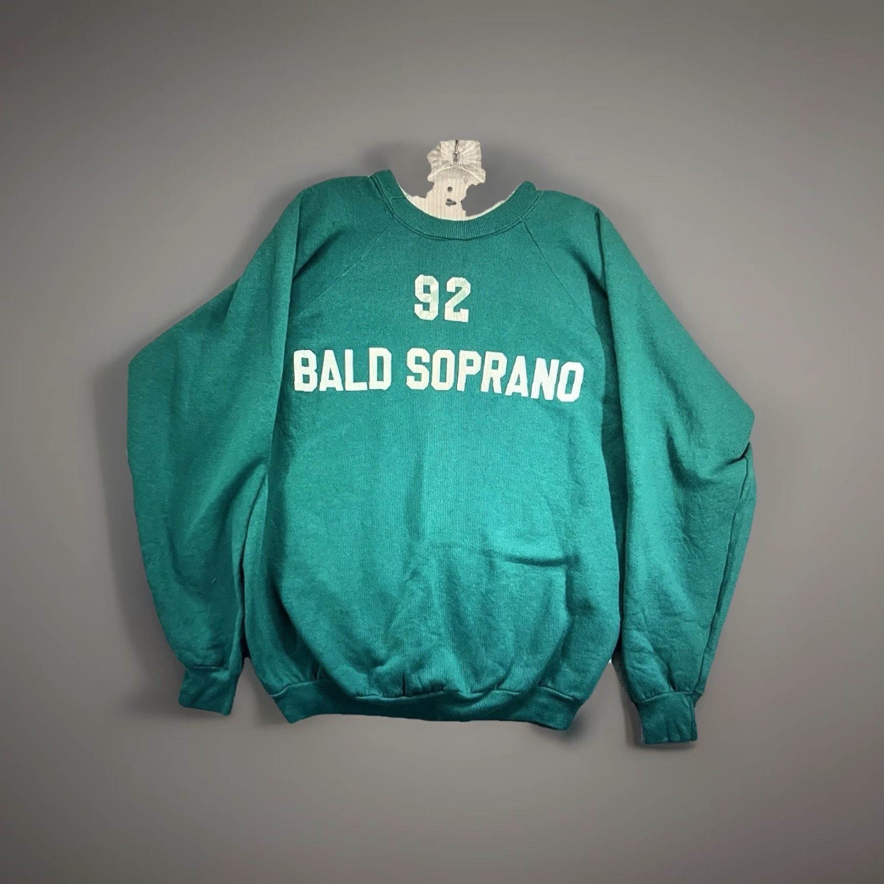 Fruit Of The Loom VINTAGE Fruit of the Loom Sweatshirt Pullover XL Men Graphic Print The Bald Soprano 90s Teal Blue Crew Neck Pullover Sweatshirt Size US XL / EU 56 / 4 - 2 Thumbnail