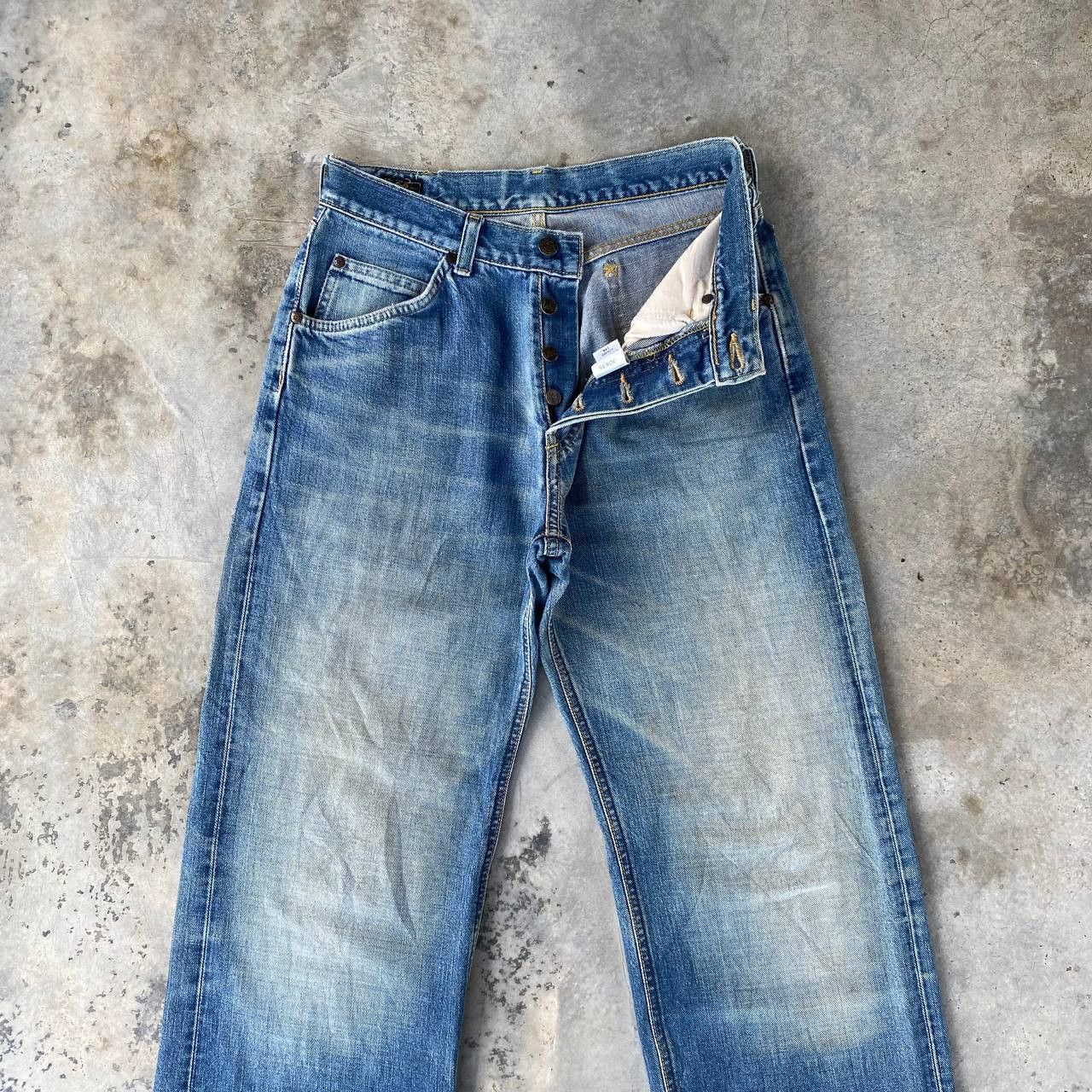 Lee Vintage 90s LEE RIDERS SELVEDGED Loose Denim Grunge Bluewash Size US 28 / EU 44 - 8 Thumbnail