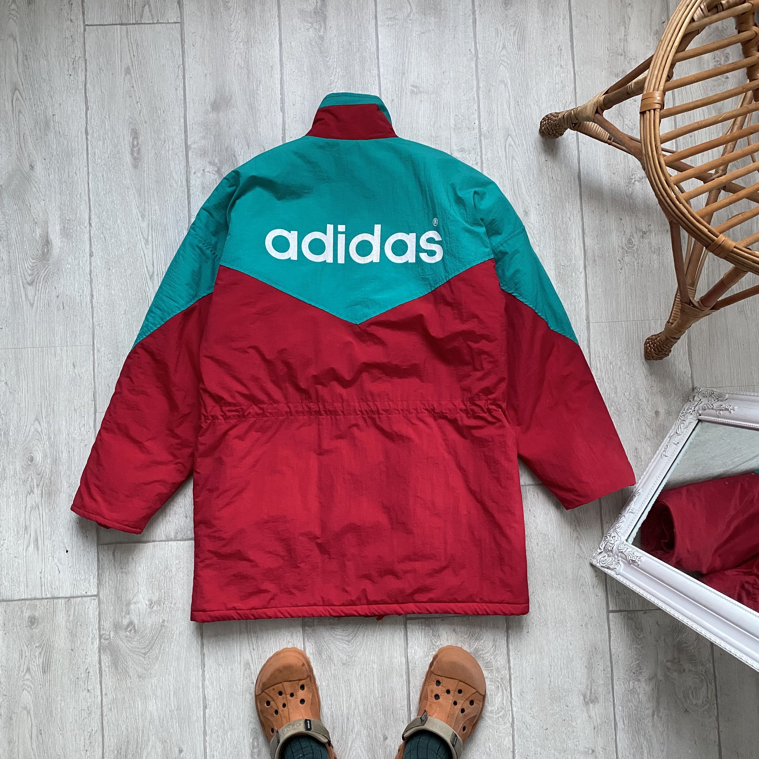 Adidas ❗️RARE Vintage 80-90s Adidas Fuffer Long Jacket Parka Winter Size US L / EU 52-54 / 3 - 1 Thumbnail