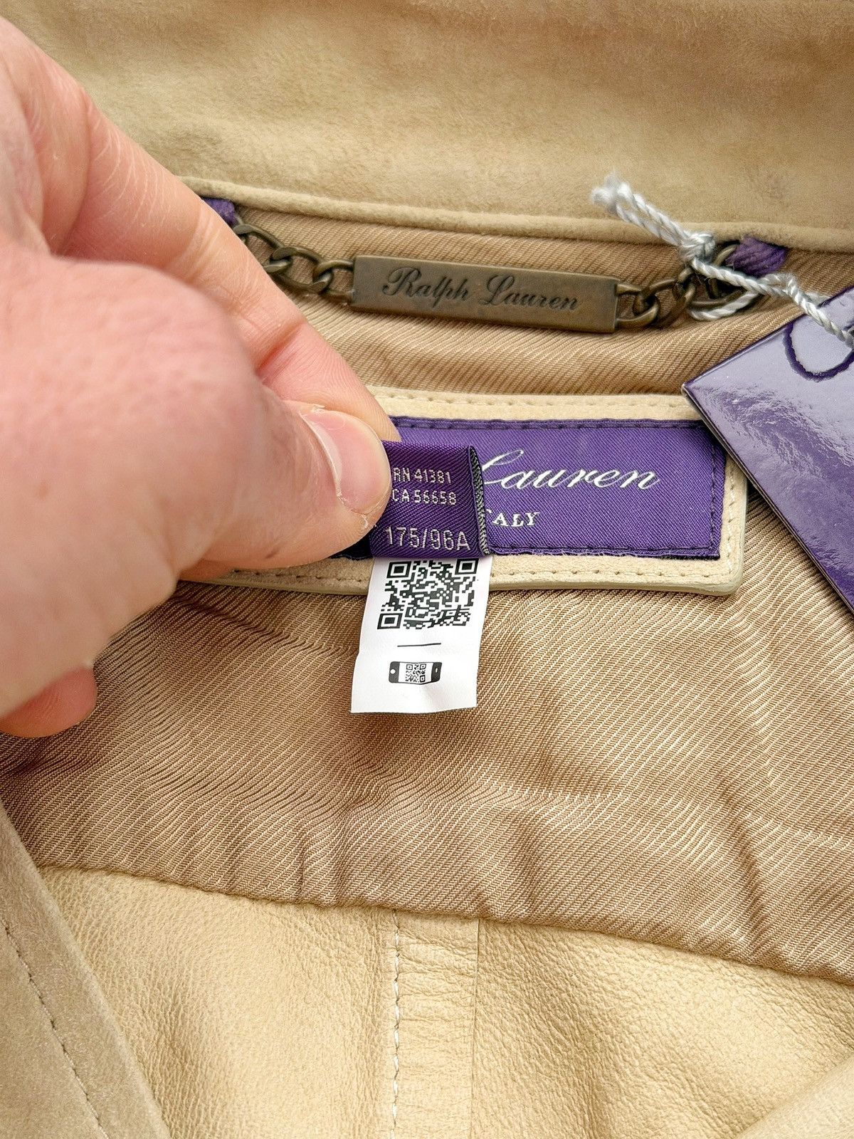 Ralph Lauren Purple Label $2,495 Overshirt Leather Suede Size US M / EU 48-50 / 2 - 6 Thumbnail
