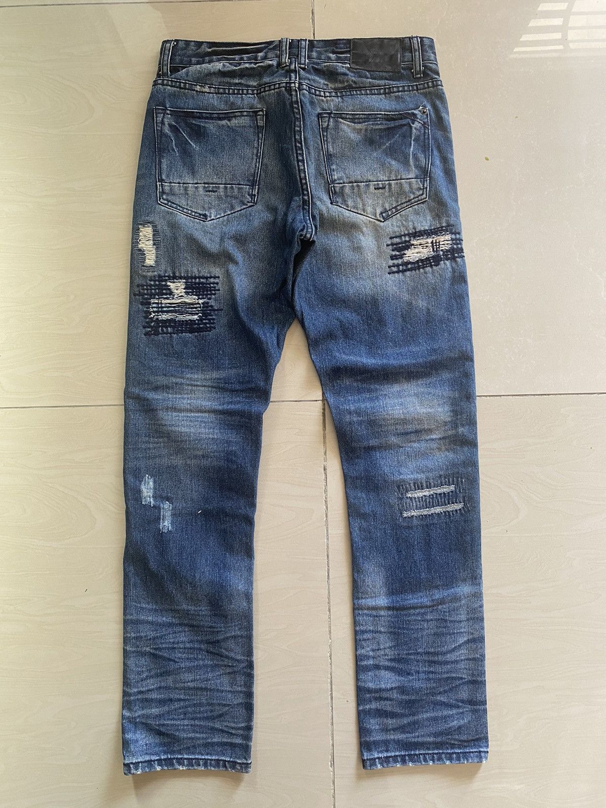 Japanese Brand × Seditionaries × Vintage WTO2 Men Destructed Slim Straight Jeans Size US 30 / EU 46 - 2 Thumbnail