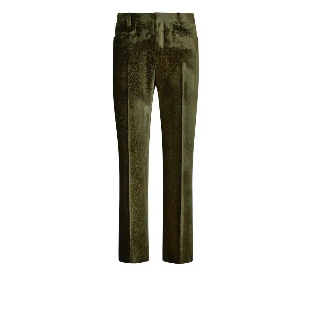o1loc1c0425 PAW558 Velvet Wallis Tailored Pant in Green