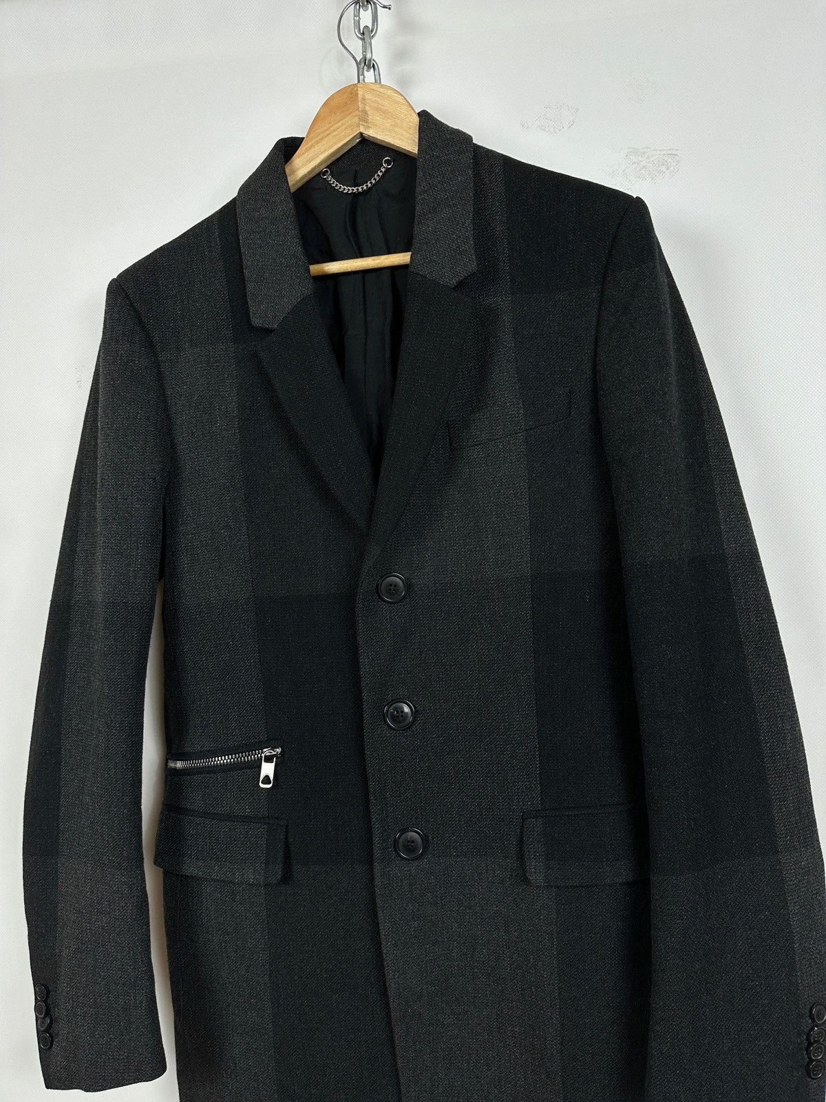 Diesel Black Gold Diesel Black Gold Wool Checkered Coat Jacket Size US M / EU 48-50 / 2 - 7 Thumbnail