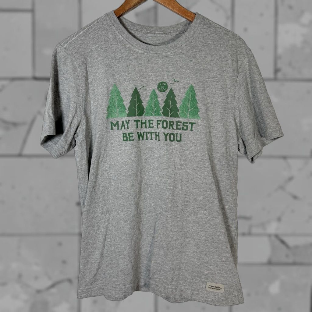 Life is Good VINTAGE Life Is Good Mens T-Shirt 100% Cotton Gray Forest Graphic Tee Adult Medium Size US M / EU 48-50 / 2 - 1 Thumbnail