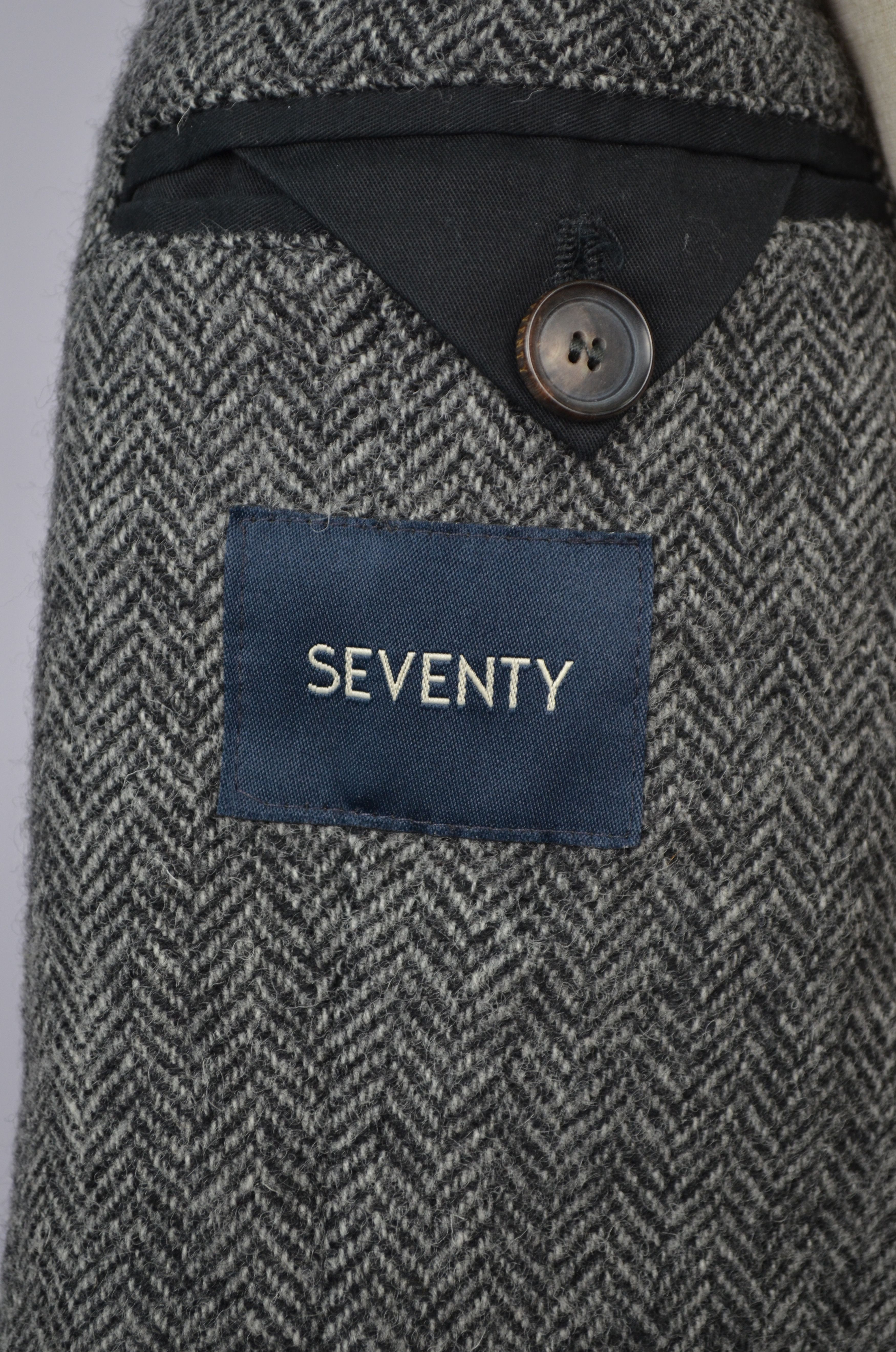 Designer Seventy Venezia Herringbone Yorkshire Tweed Wool Coat Jacket Size US M / EU 48-50 / 2 - 22 Thumbnail