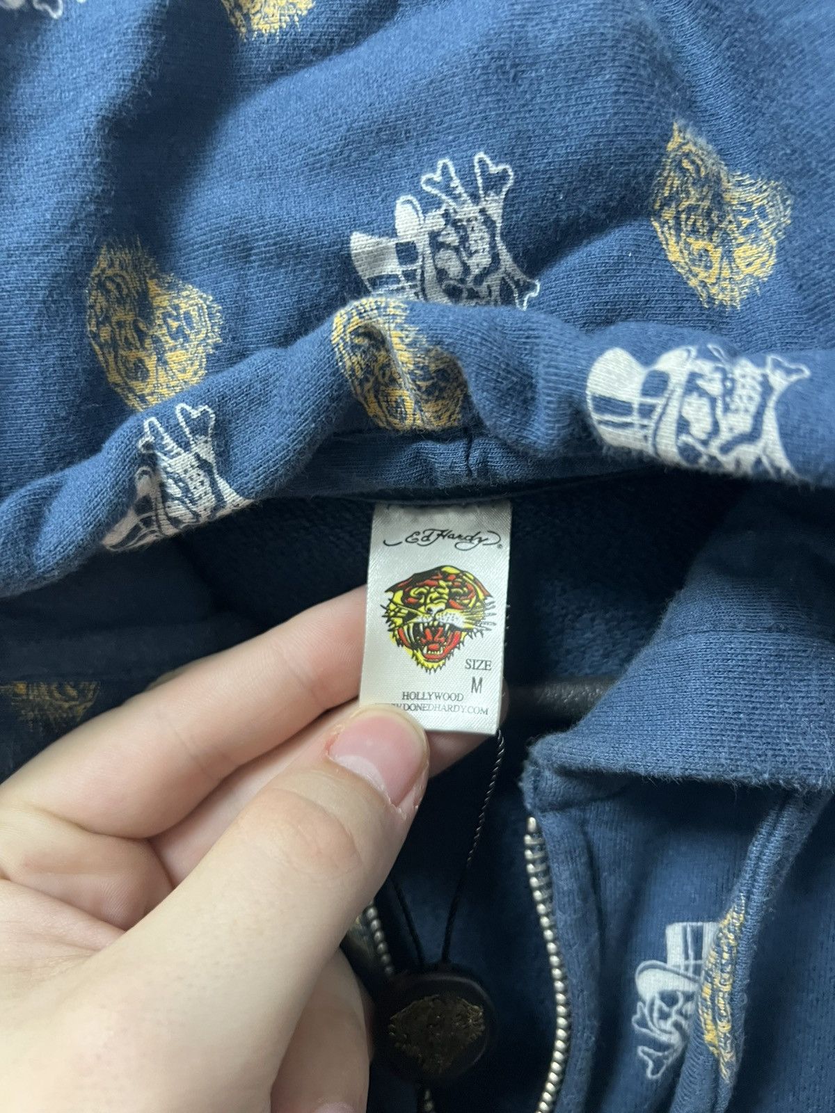 Ed Hardy Vintage Ed Hardy Zip Up Hoodie Size M Size US M / EU 48-50 / 2 - 6 Thumbnail