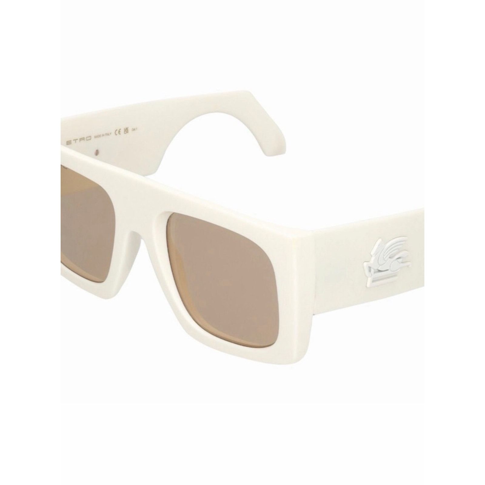 Etro New Etro ETROSCREEN 0SZJ70 White Sunglasses Brown Lenses Size ONE SIZE - 5 Thumbnail