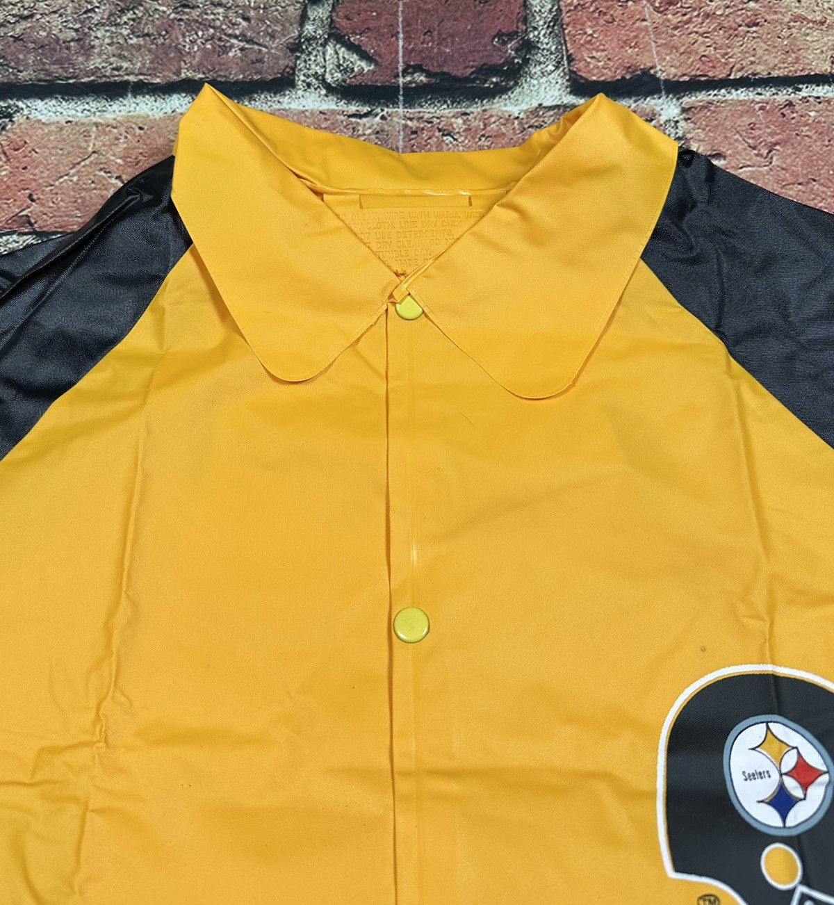 NFL Vintage 70s/80s Sears Pittsburgh Steelers Vinyl Rain Coat Size US XL / EU 56 / 4 - 8 Thumbnail