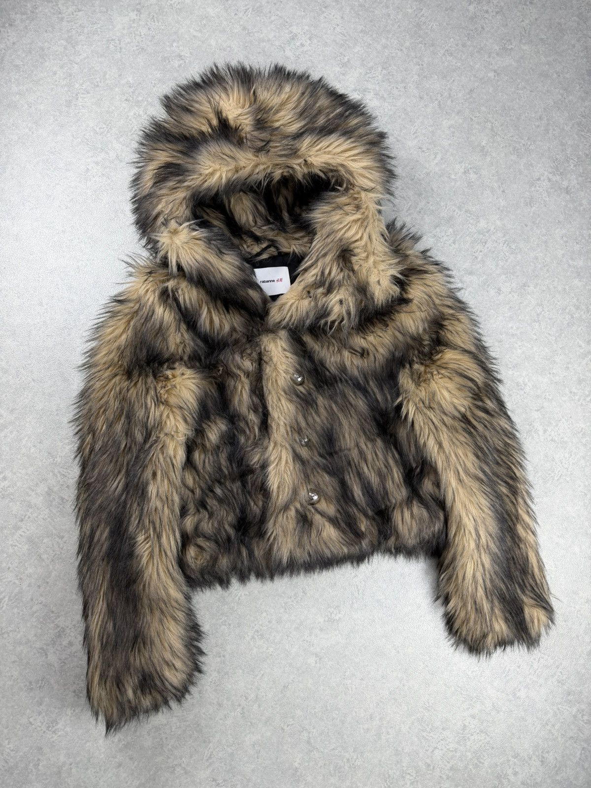 H&M × Paco Rabanne Rabanne x H&M Faux Fur Hooded Jacket Size S Size S / US 4 / IT 40 - 9 Thumbnail