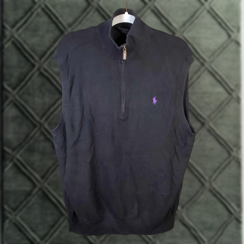 Ralph Lauren Ralph Lauren Vest Mens XL 1/2 Zip Pima Cotton Golf Casual Size US XL / EU 56 / 4 - 1 Thumbnail